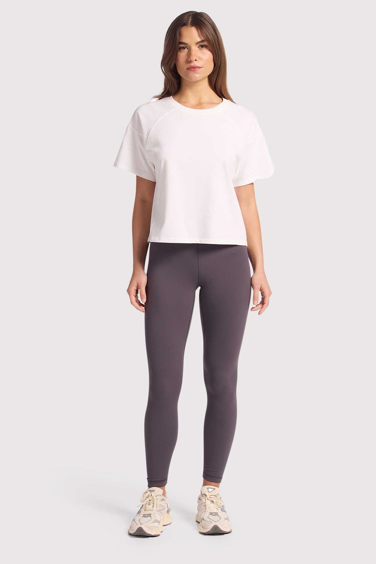 Color:White | nuuds steady seamed tee – vintage sports t-shirts womens cotton t-shirts basic tees tops for women