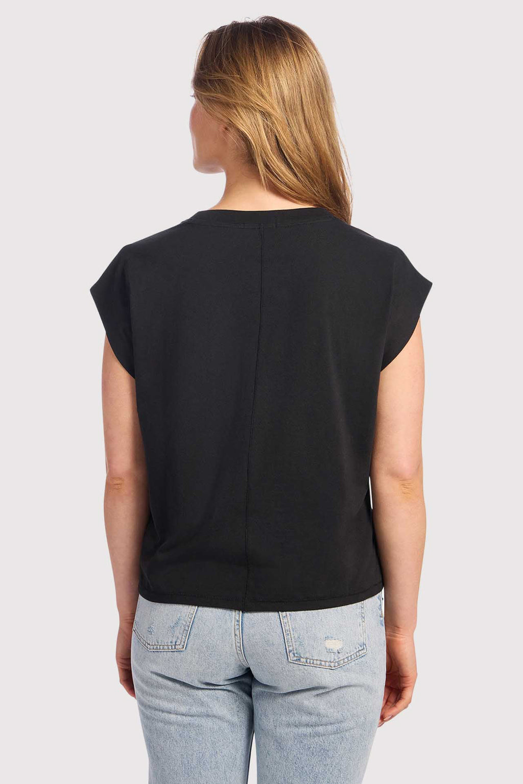 Soft Cotton V-Neck Muscle Tee