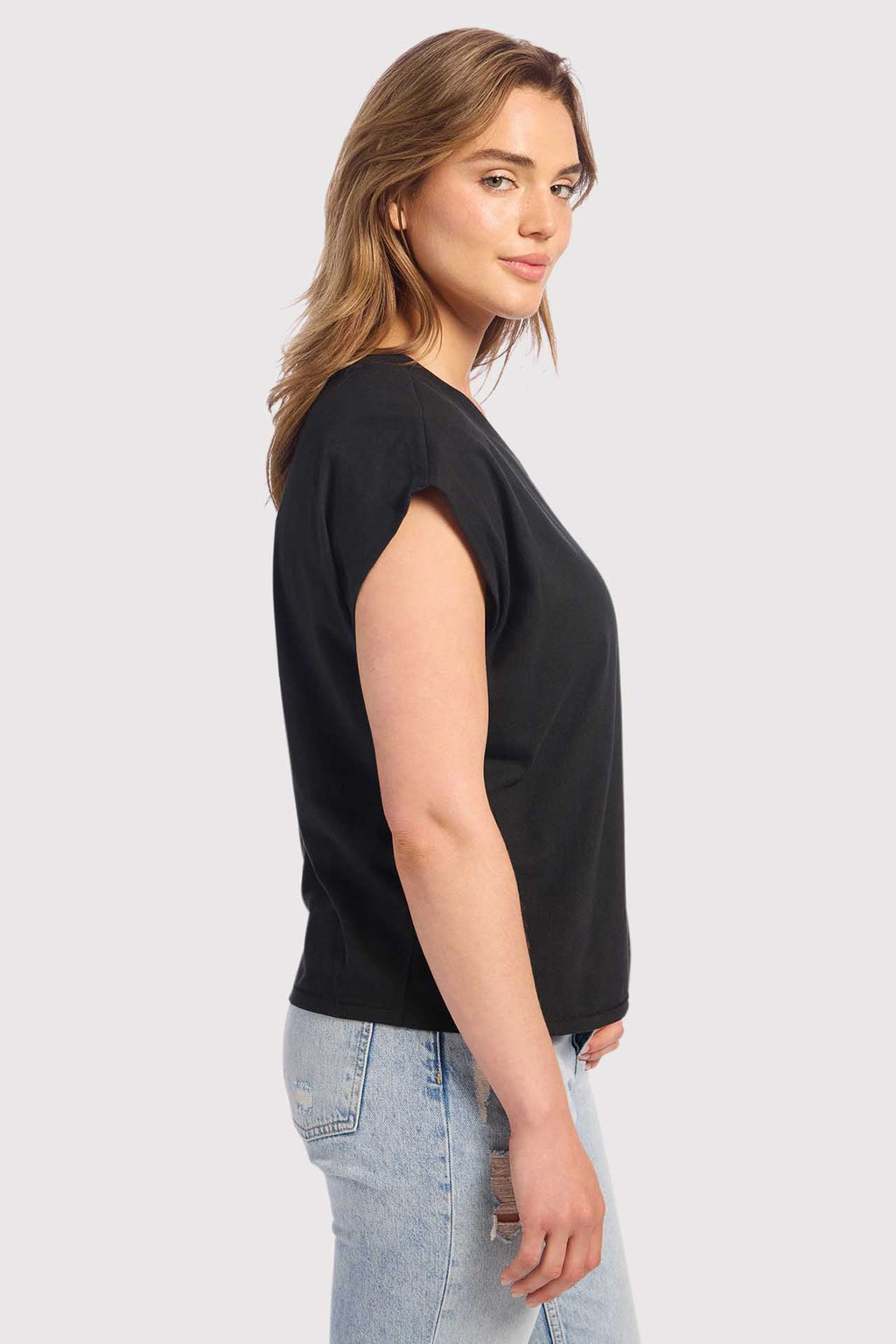 Soft Cotton V-Neck Muscle Tee