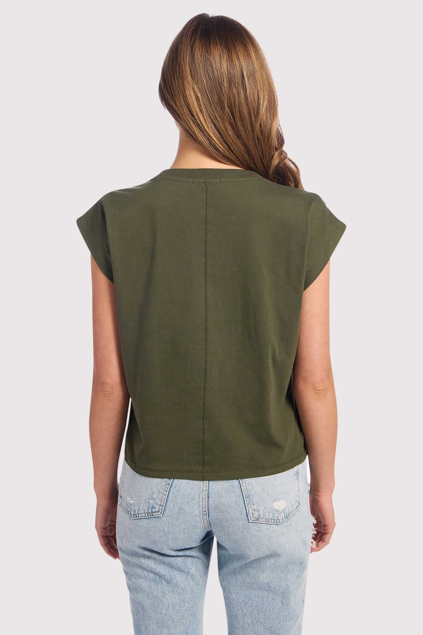 Soft Cotton V-Neck Muscle Tee