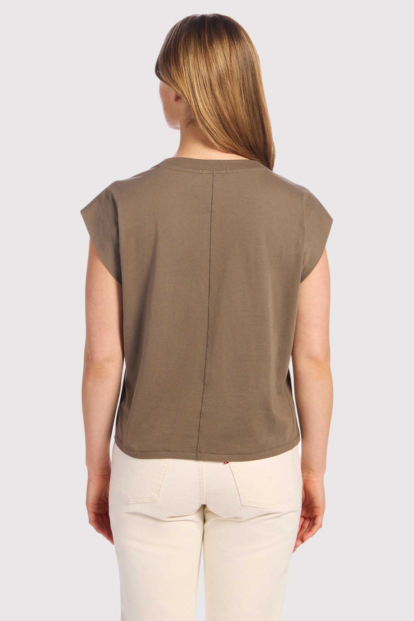 Soft Cotton V-Neck Muscle Tee