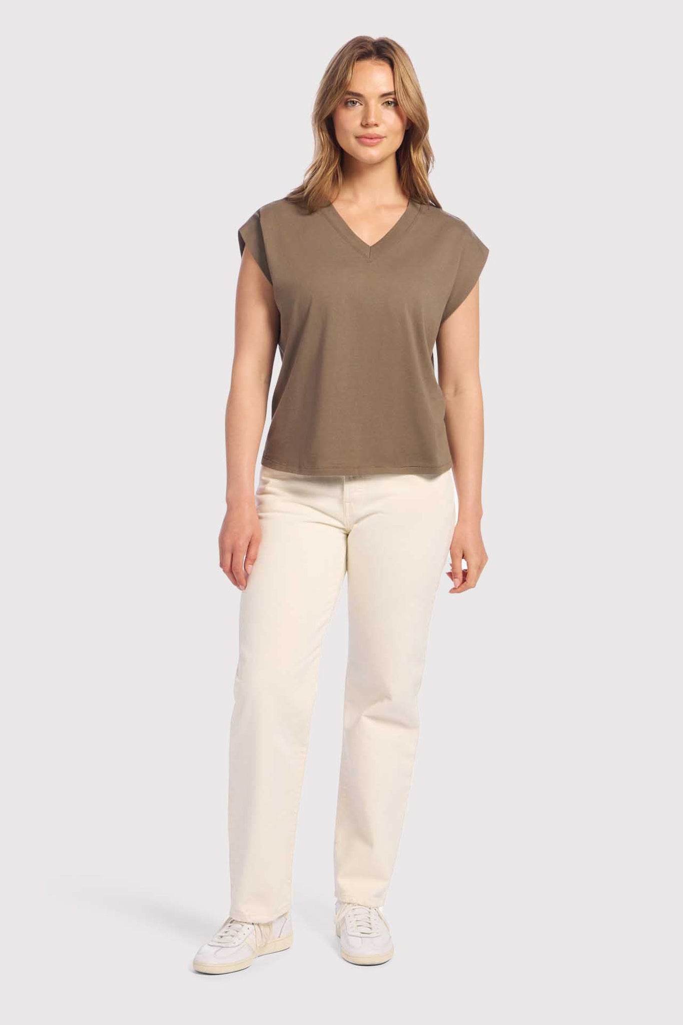 Soft Cotton V-Neck Muscle Tee