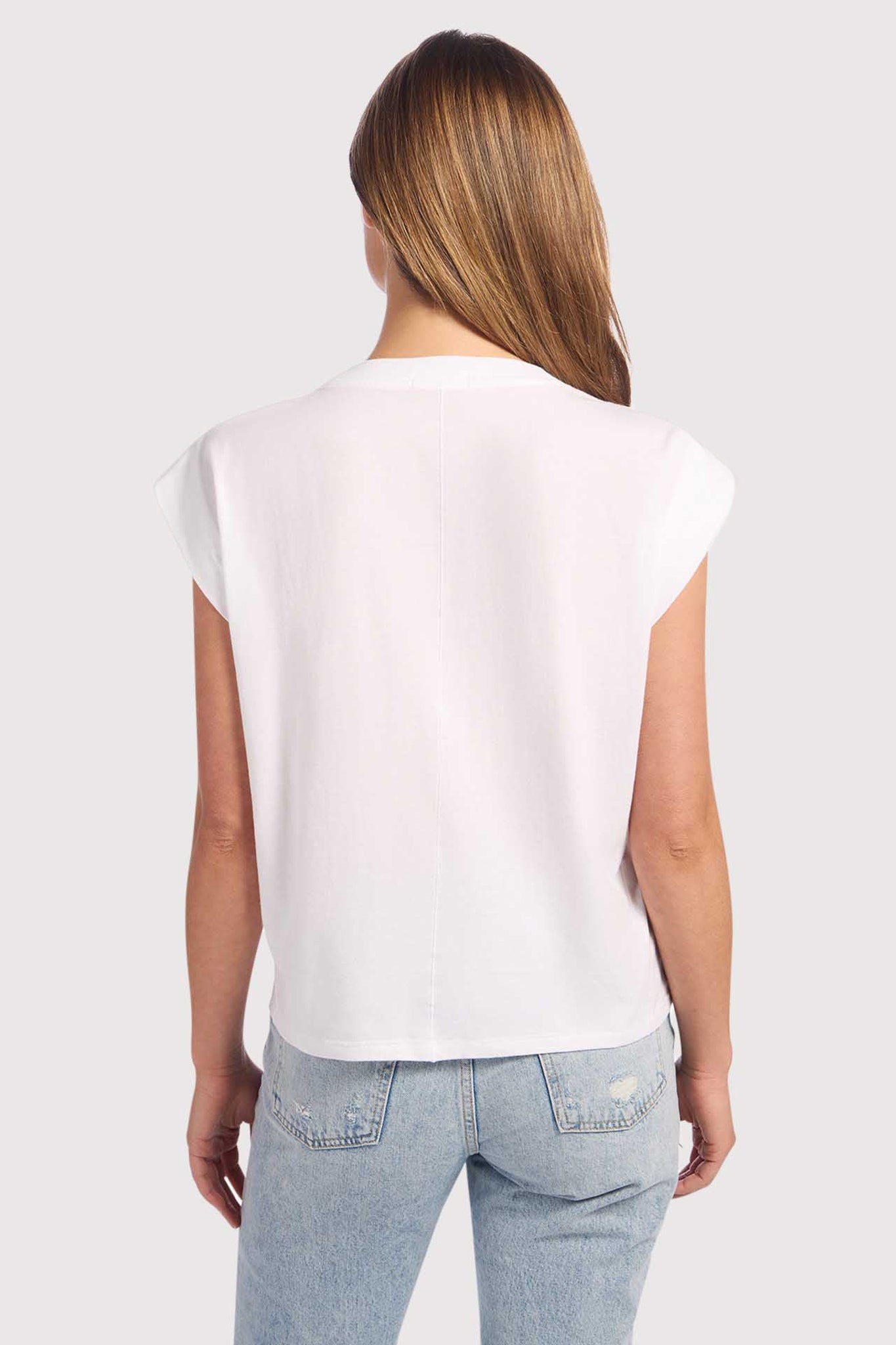 Soft Cotton V-Neck Muscle Tee