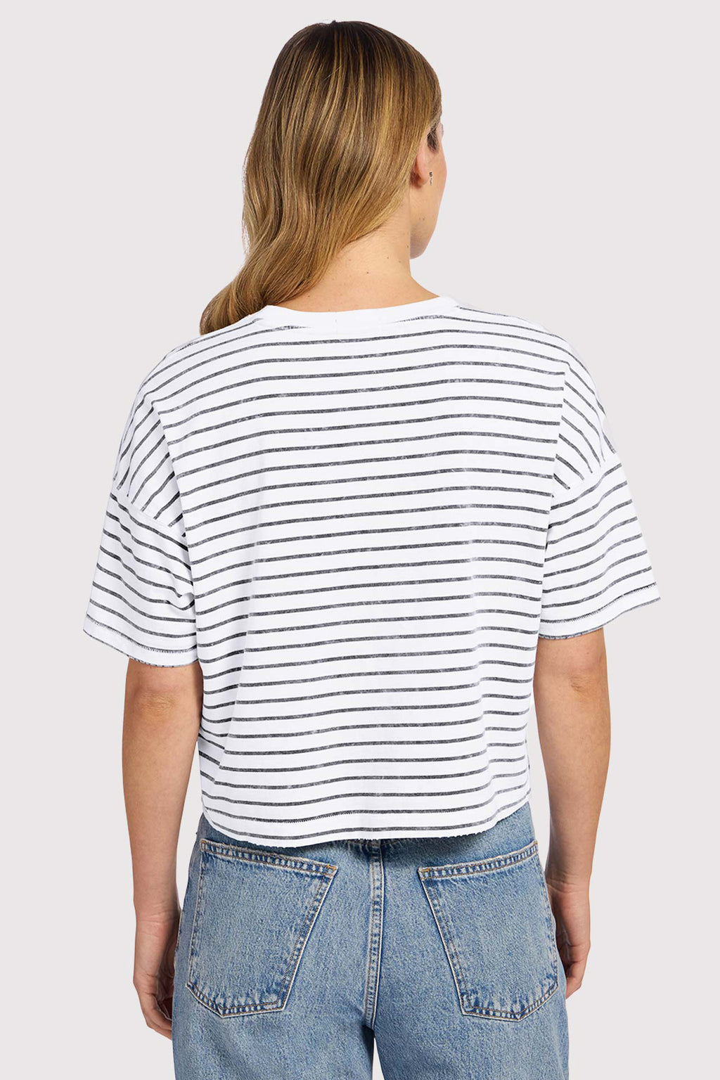 Soft Cotton Striped Boxy Tee