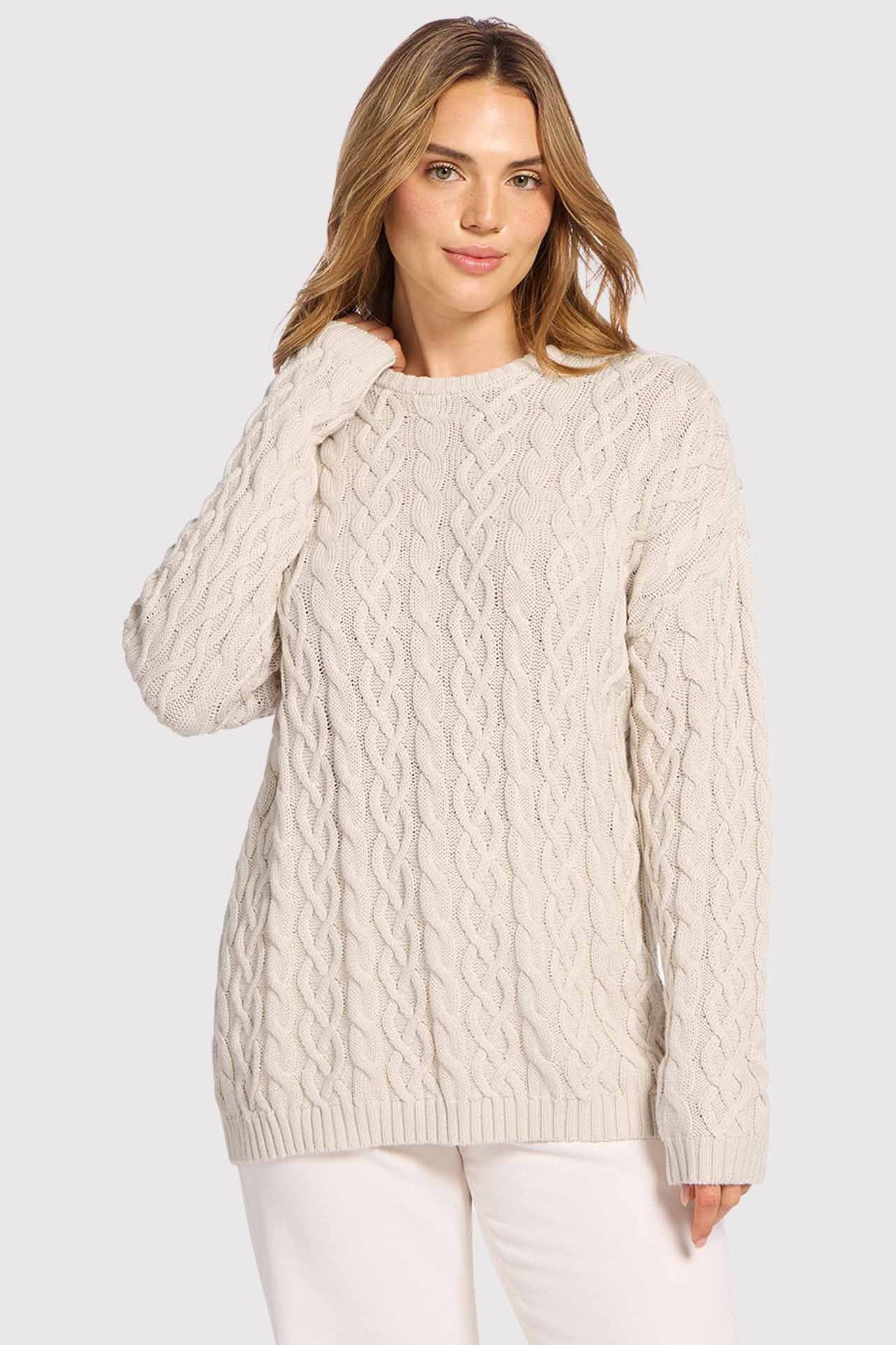 Lightweight Cable Sweater