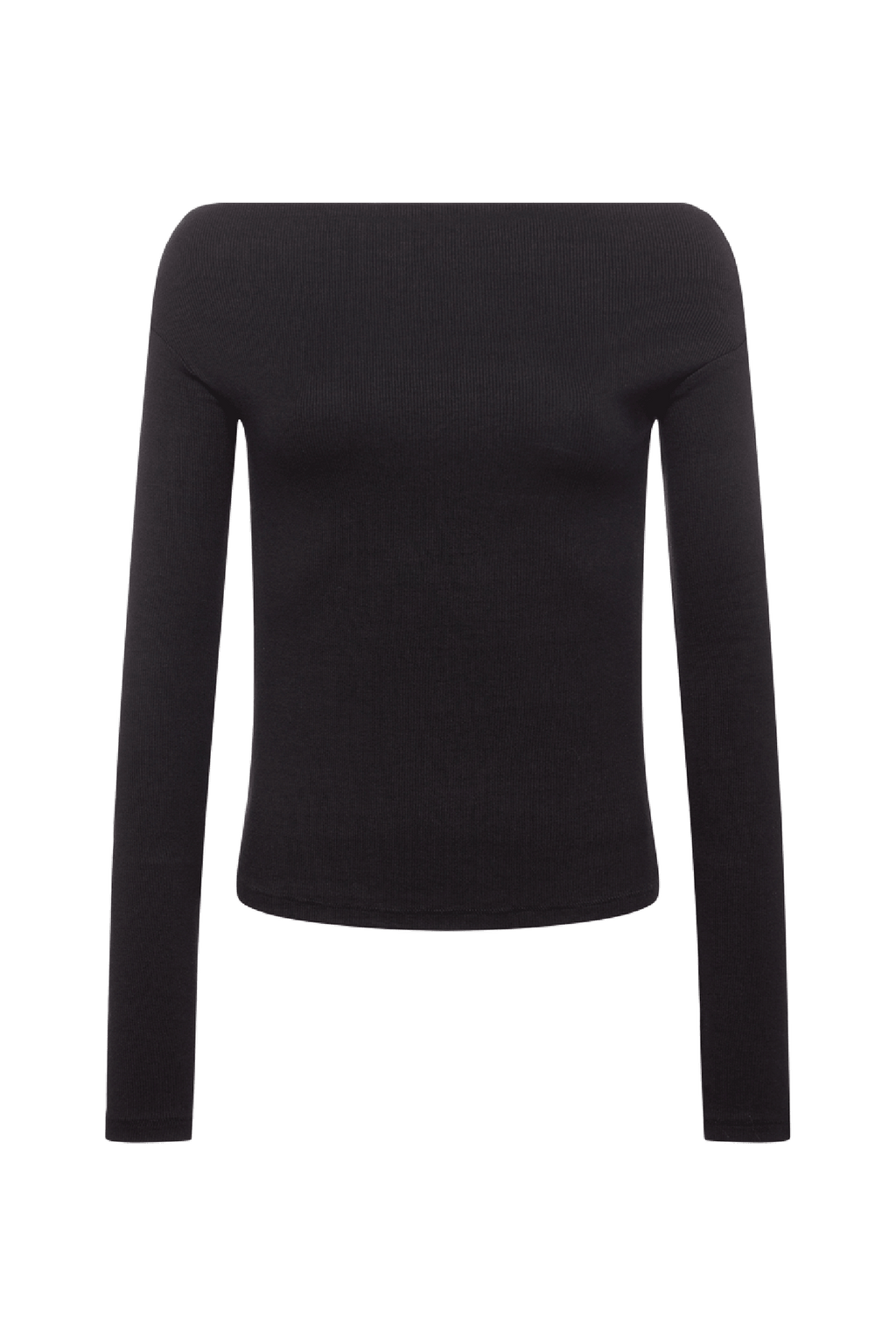 Slinky Rib Off-The-Shoulder Shirt