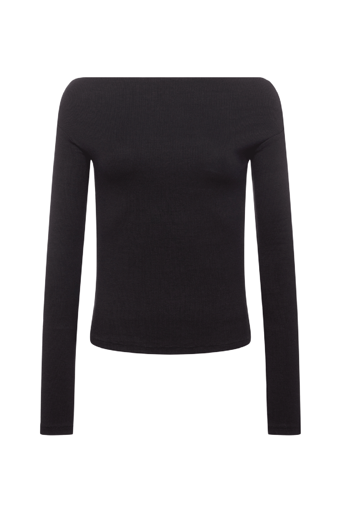 Slinky Rib Off-The-Shoulder Shirt