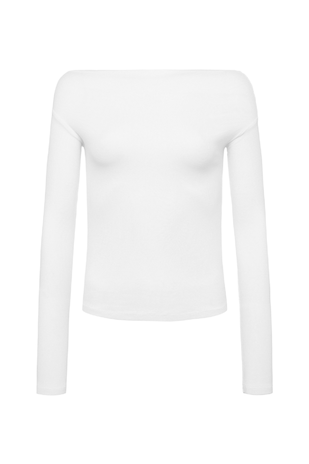 Slinky Rib Off-The-Shoulder Shirt