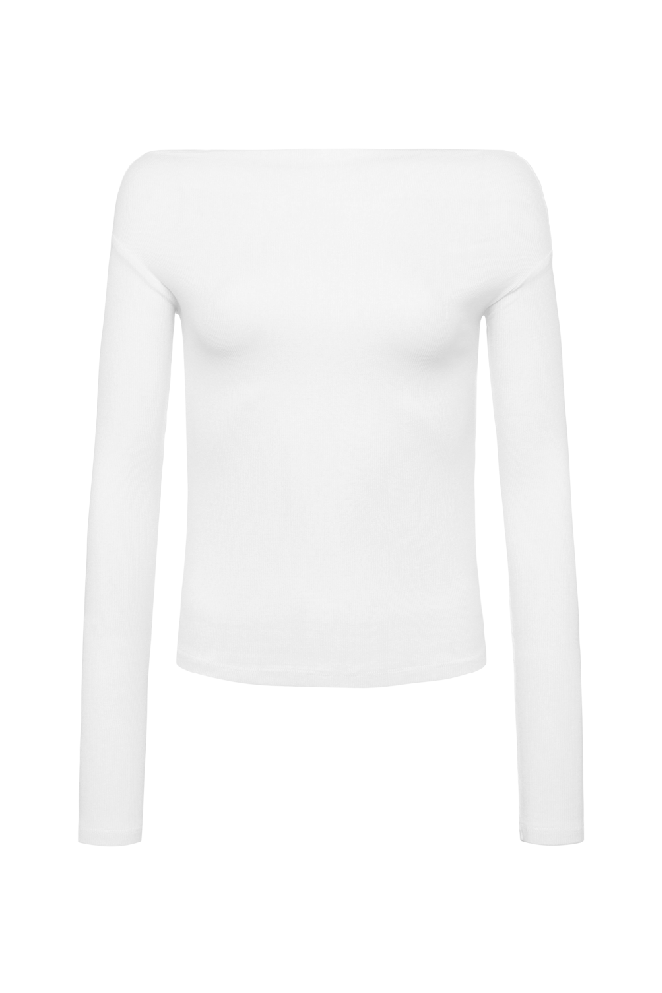 Slinky Rib Off-The-Shoulder Shirt