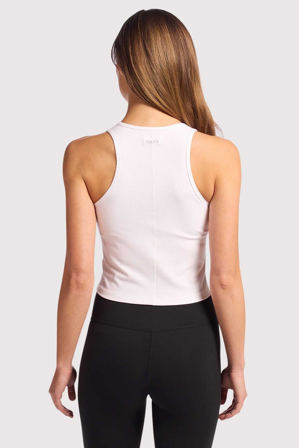 Color:White | nuuds ribbed tank top, women’s tank top, racer tank, everyday fitted top