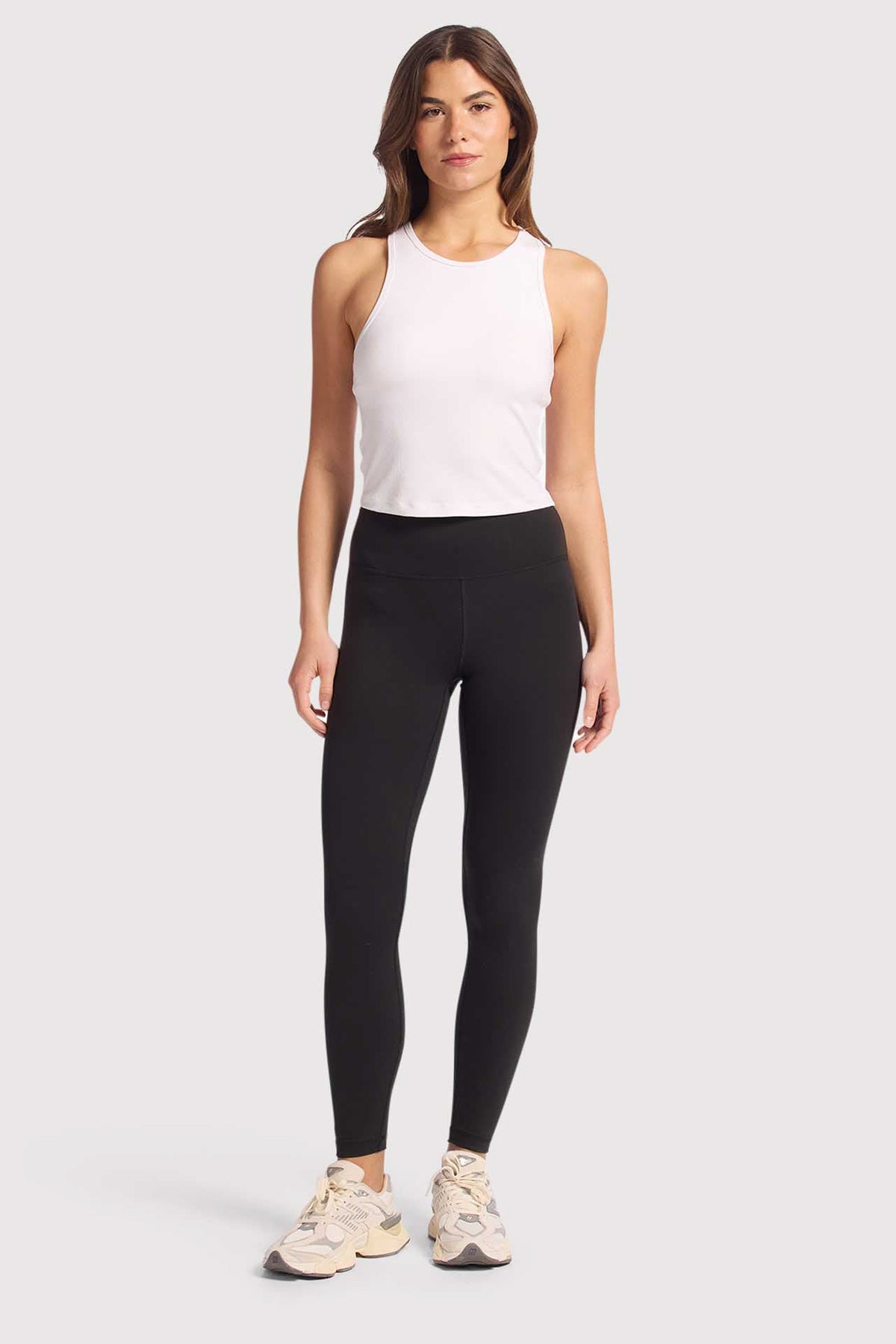 Color:White | nuuds ribbed tank top, women’s tank top, racer tank, everyday fitted top