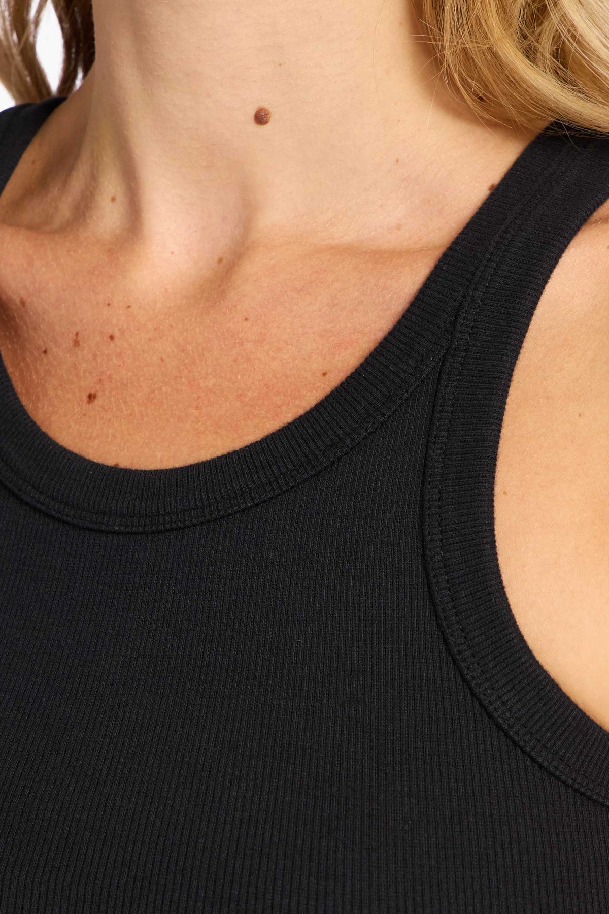 Color:Black | Essential Rib Tank