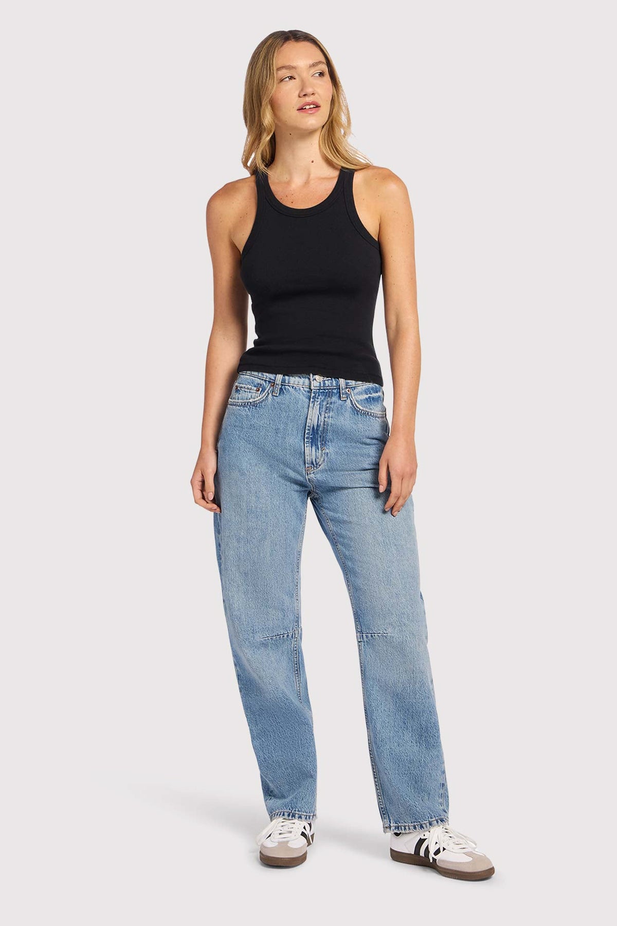 Color:Black | Essential Rib Tank