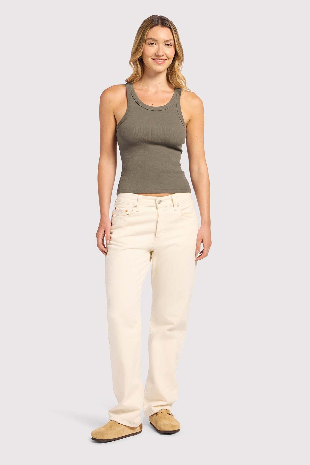 Color:Mocha | Essential Rib Tank