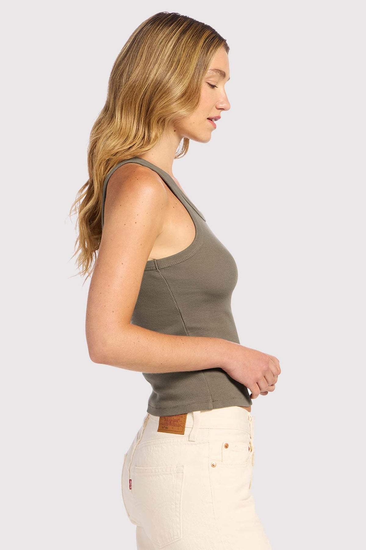 Color:Mocha | Essential Rib Tank