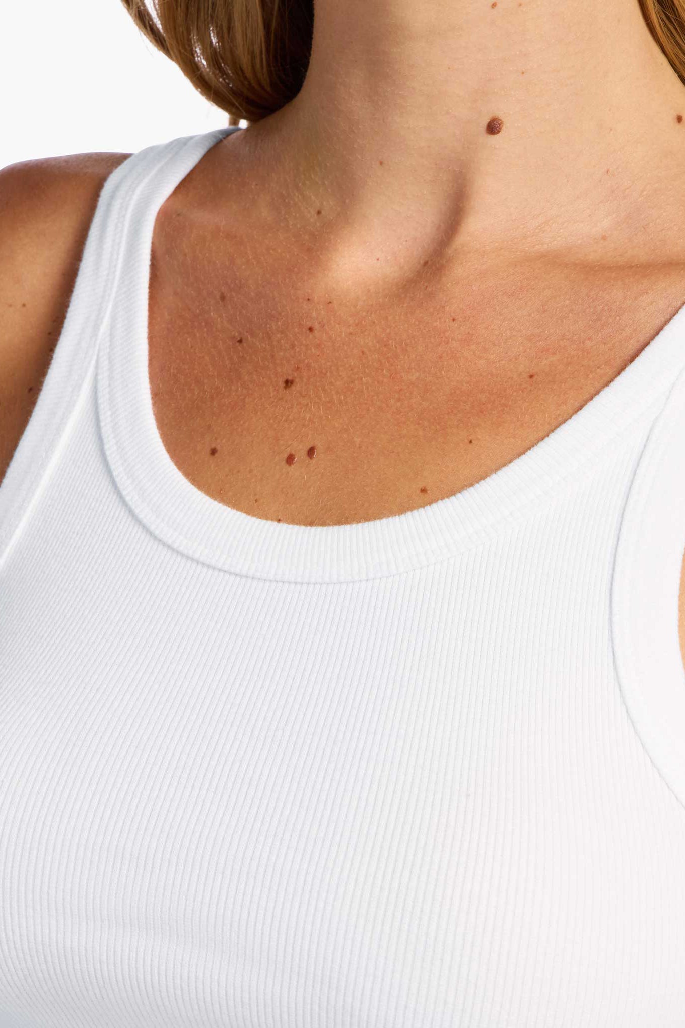 Essential Rib Tank | White – nuuds