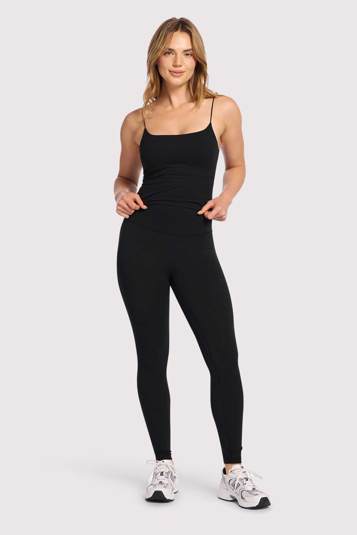 Color:Black | nuuds Elevate Cami women’s tank top everyday cami ribbed tank top tops for women