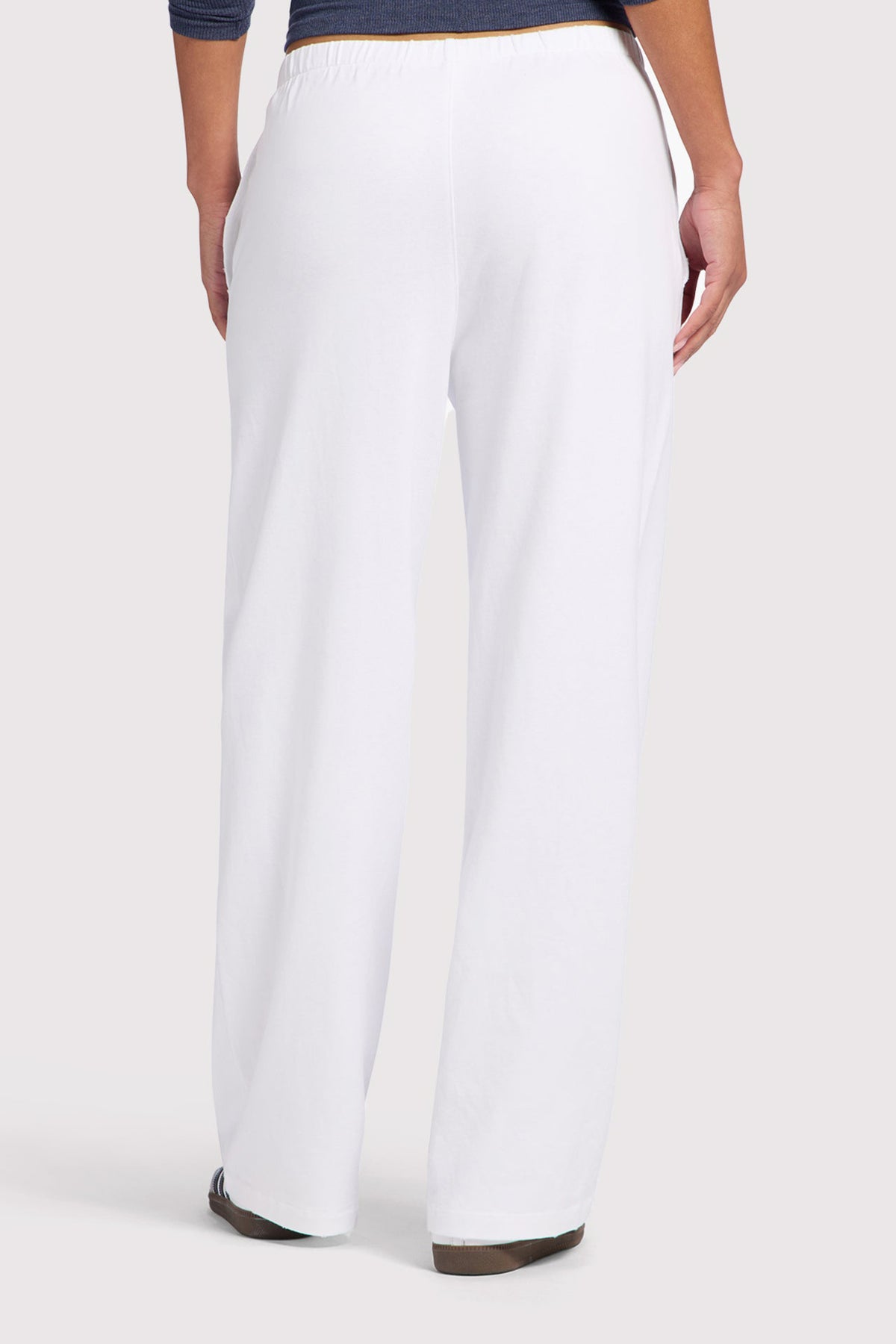 Color:White | nuuds everyday pant casual pants for women wide leg sweatpants comfort women pants