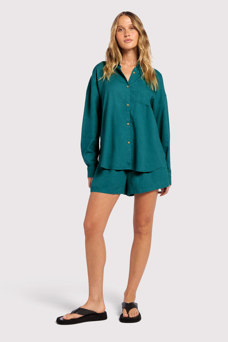 Linen Boyfriend Shirt image 