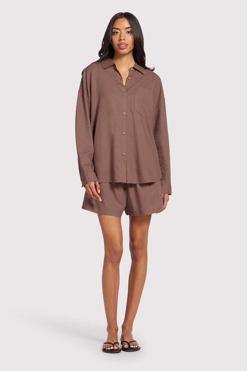 Linen Boyfriend Shirt image 