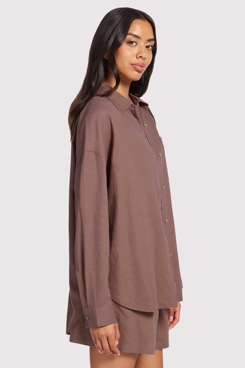 Linen Boyfriend Shirt image 