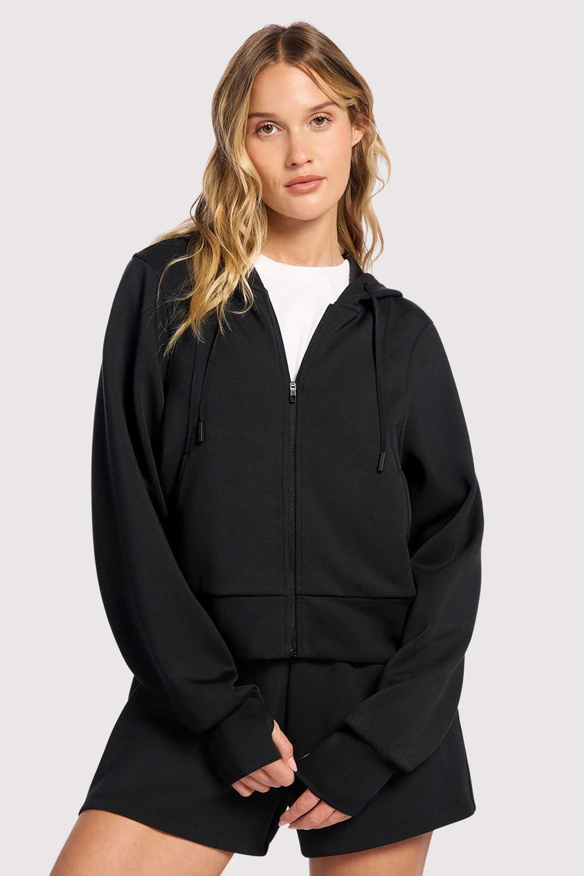 Color:Black | Soft Motion Zip Hoodie