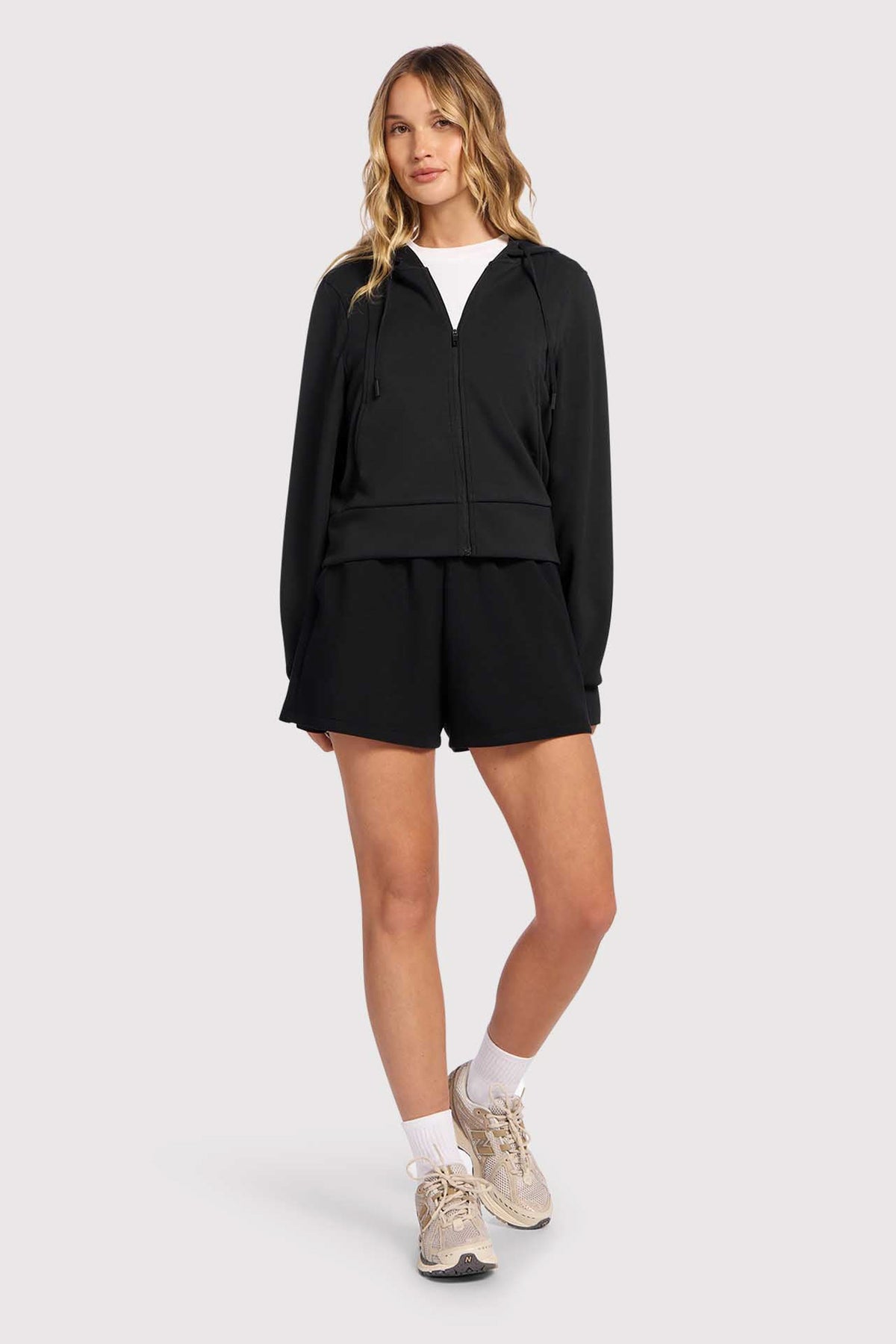 Color:Black | Soft Motion Zip Hoodie