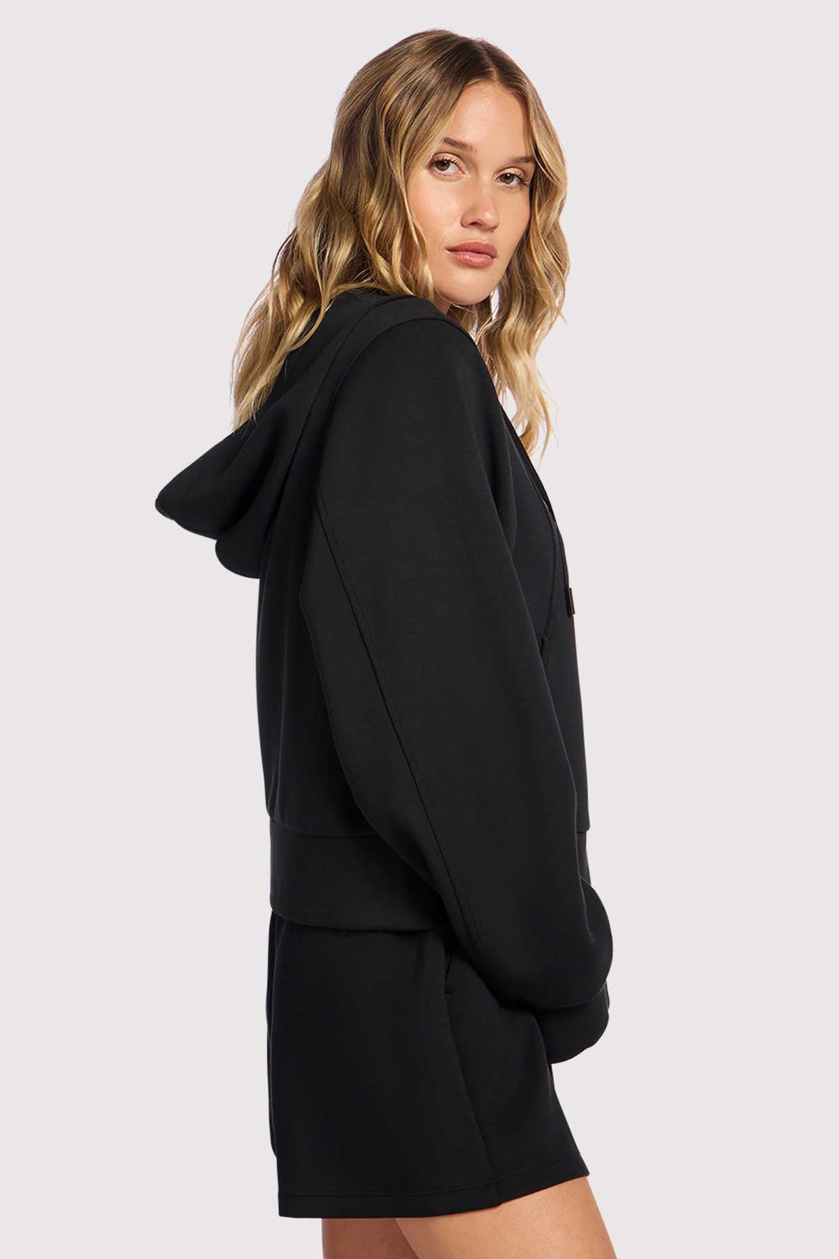 Color:Black | Soft Motion Zip Hoodie