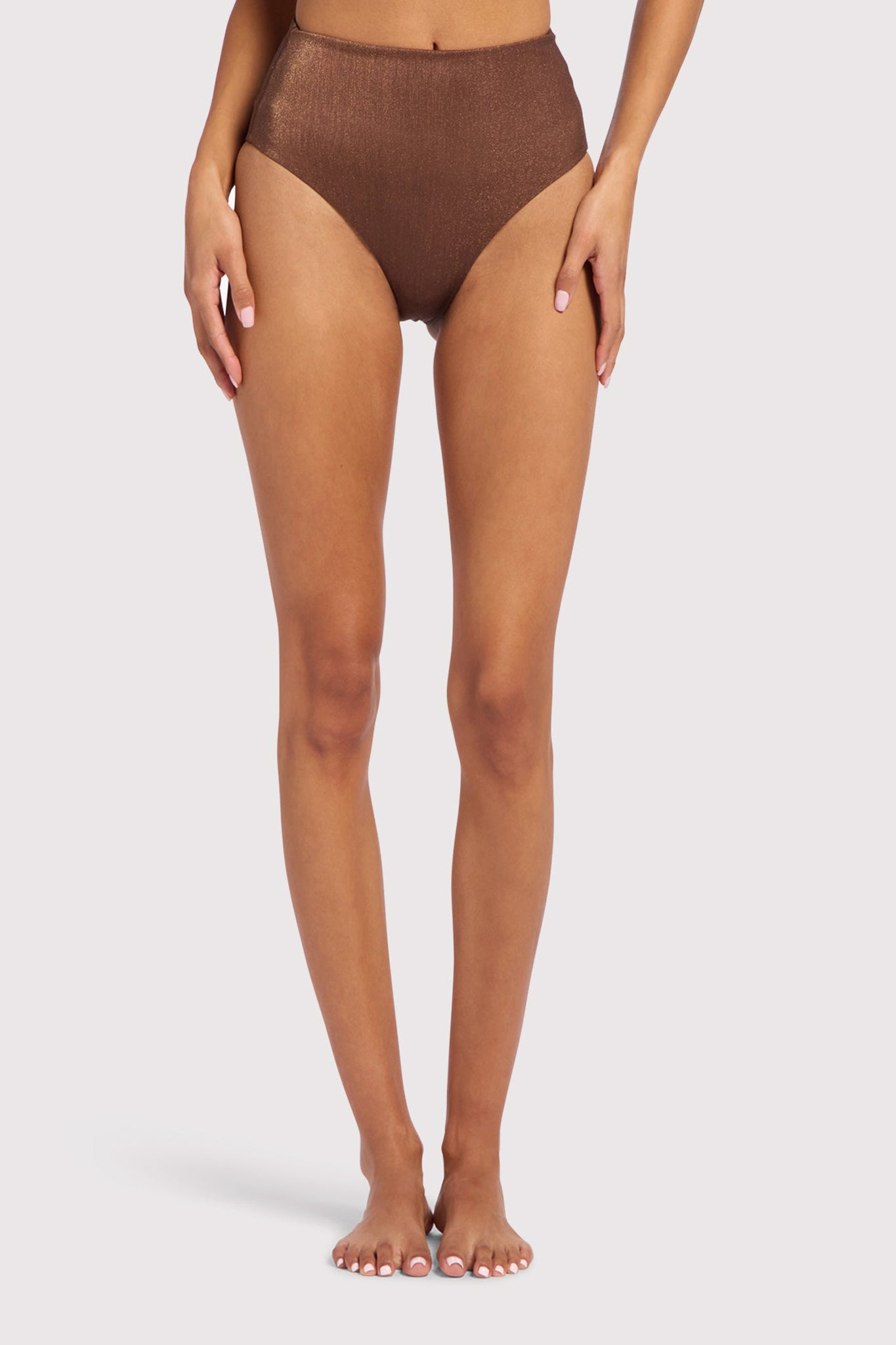 Shimmer High Waist Bikini Bottom