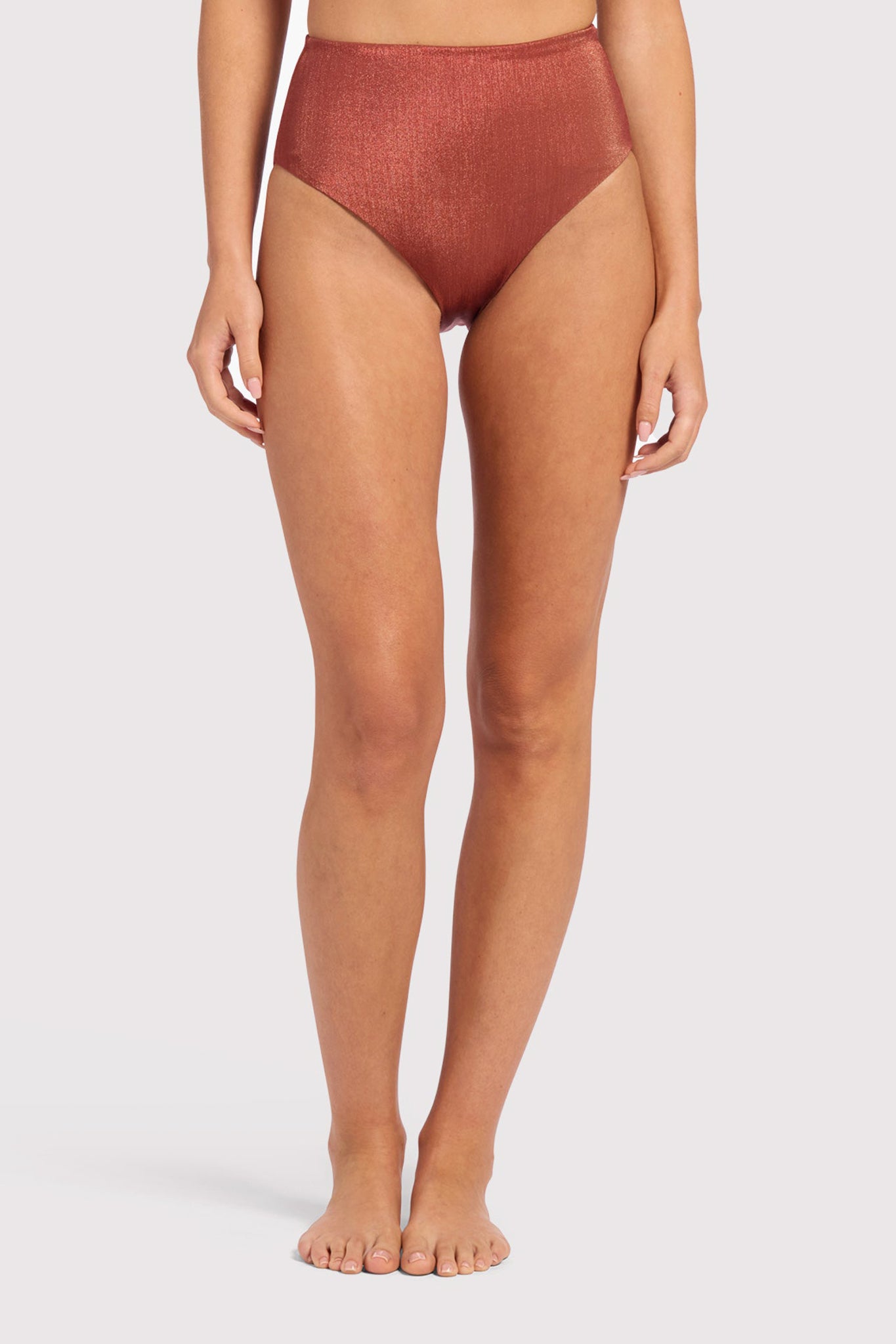 Shimmer High Waist Bikini Bottom