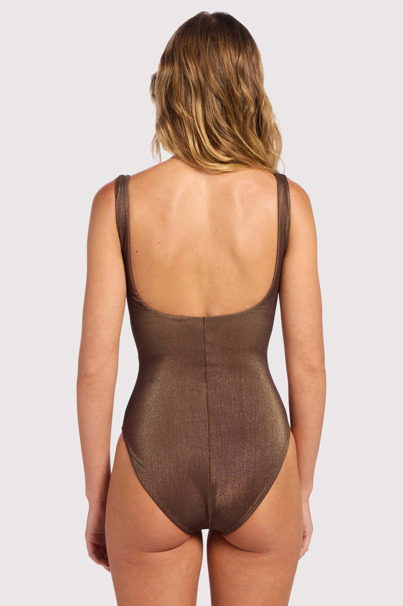 Shimmer Square Neck One Piece