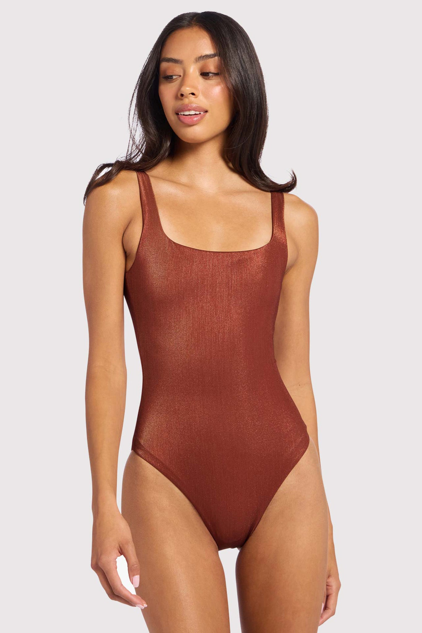 Shimmer Square Neck One Piece