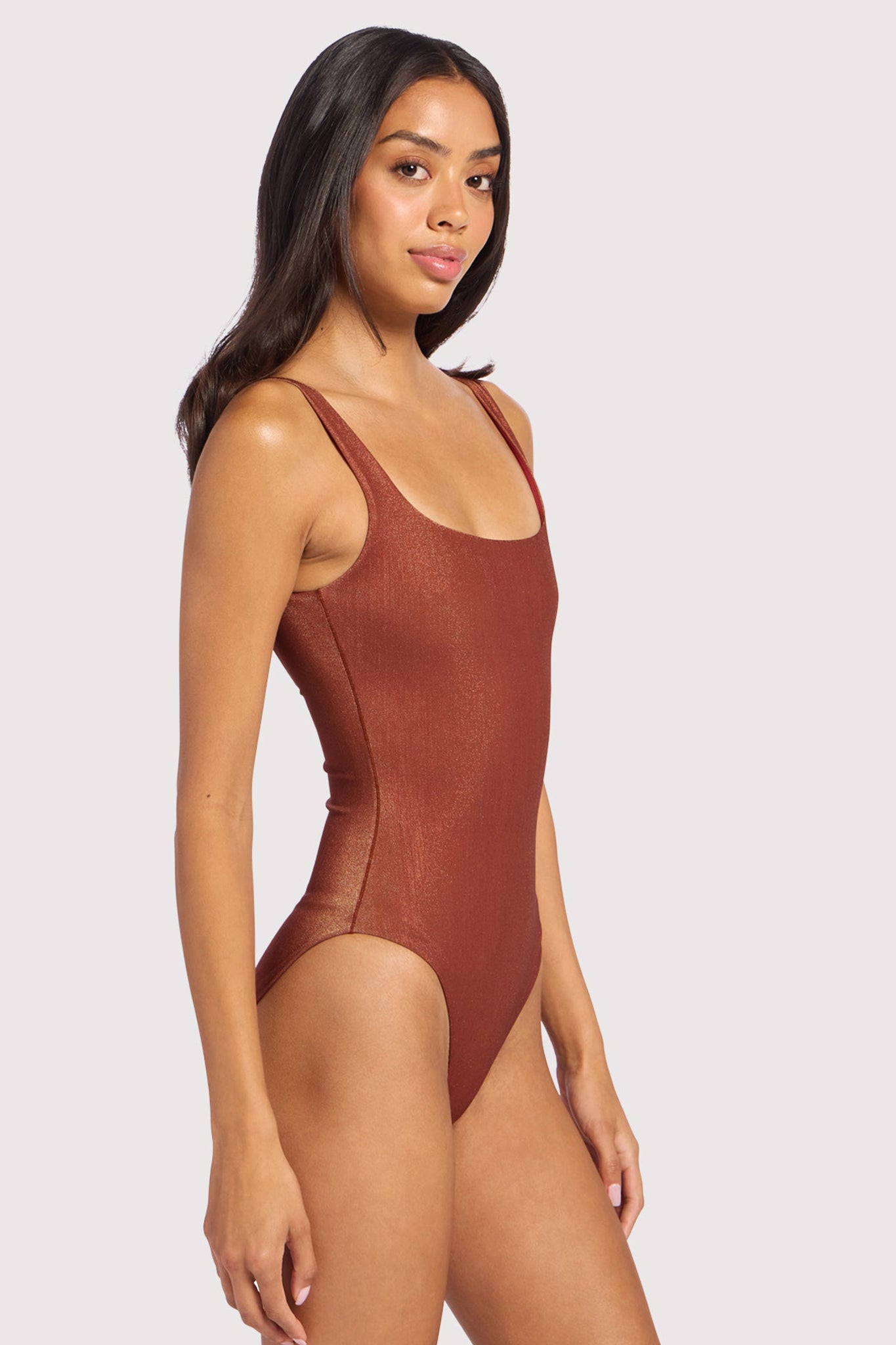 Shimmer Square Neck One Piece