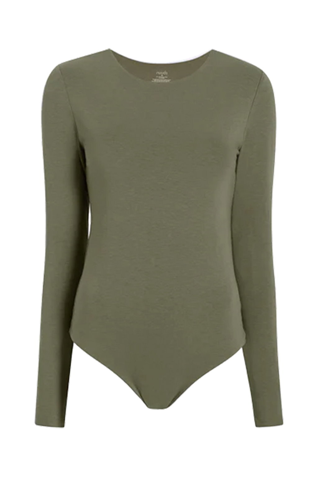 Cotton Stretch Long Sleeve Crewneck Bodysuit