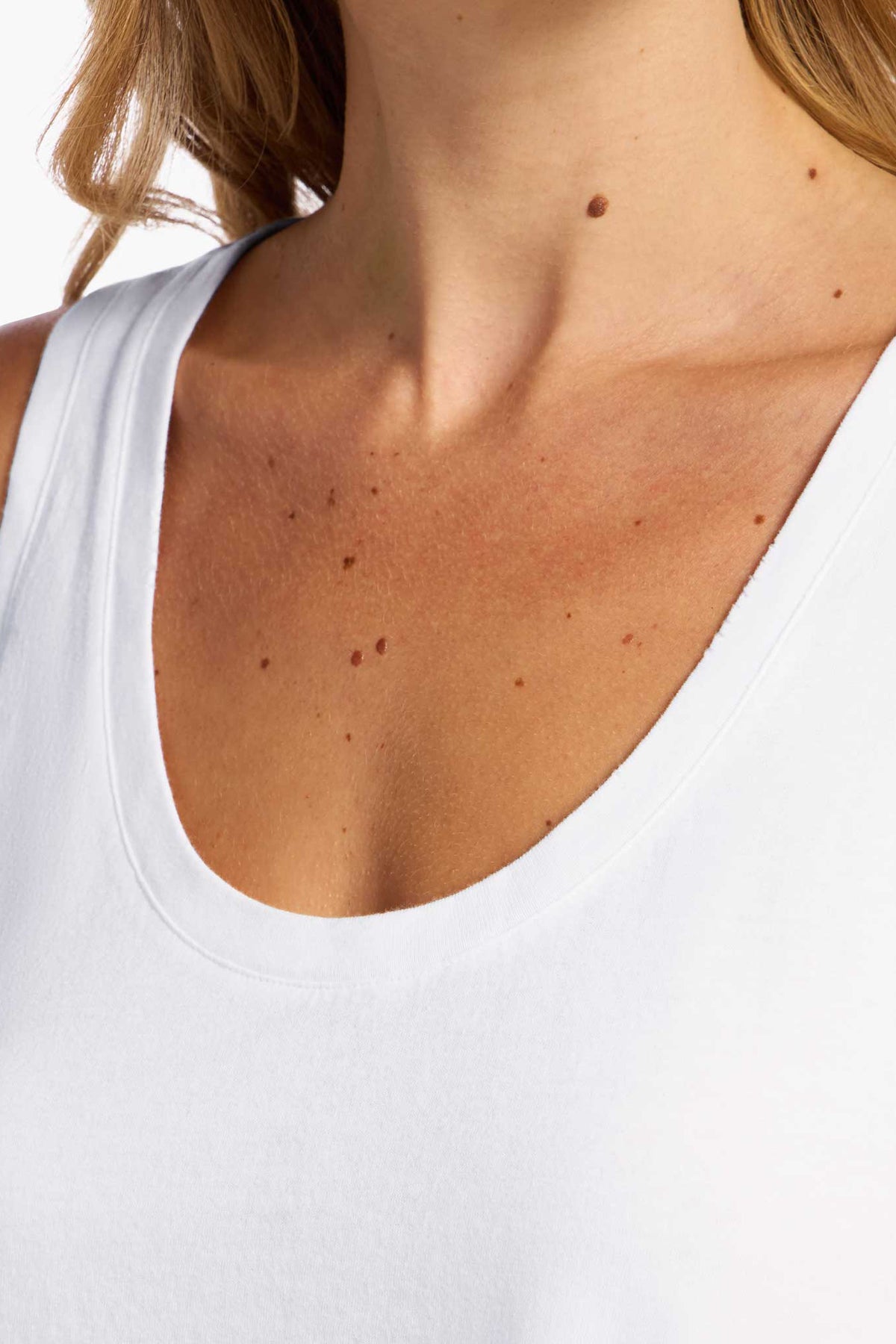 Color:White | nuuds everyday tank top – women’s tank top soft cotton sleeveless top everyday essential