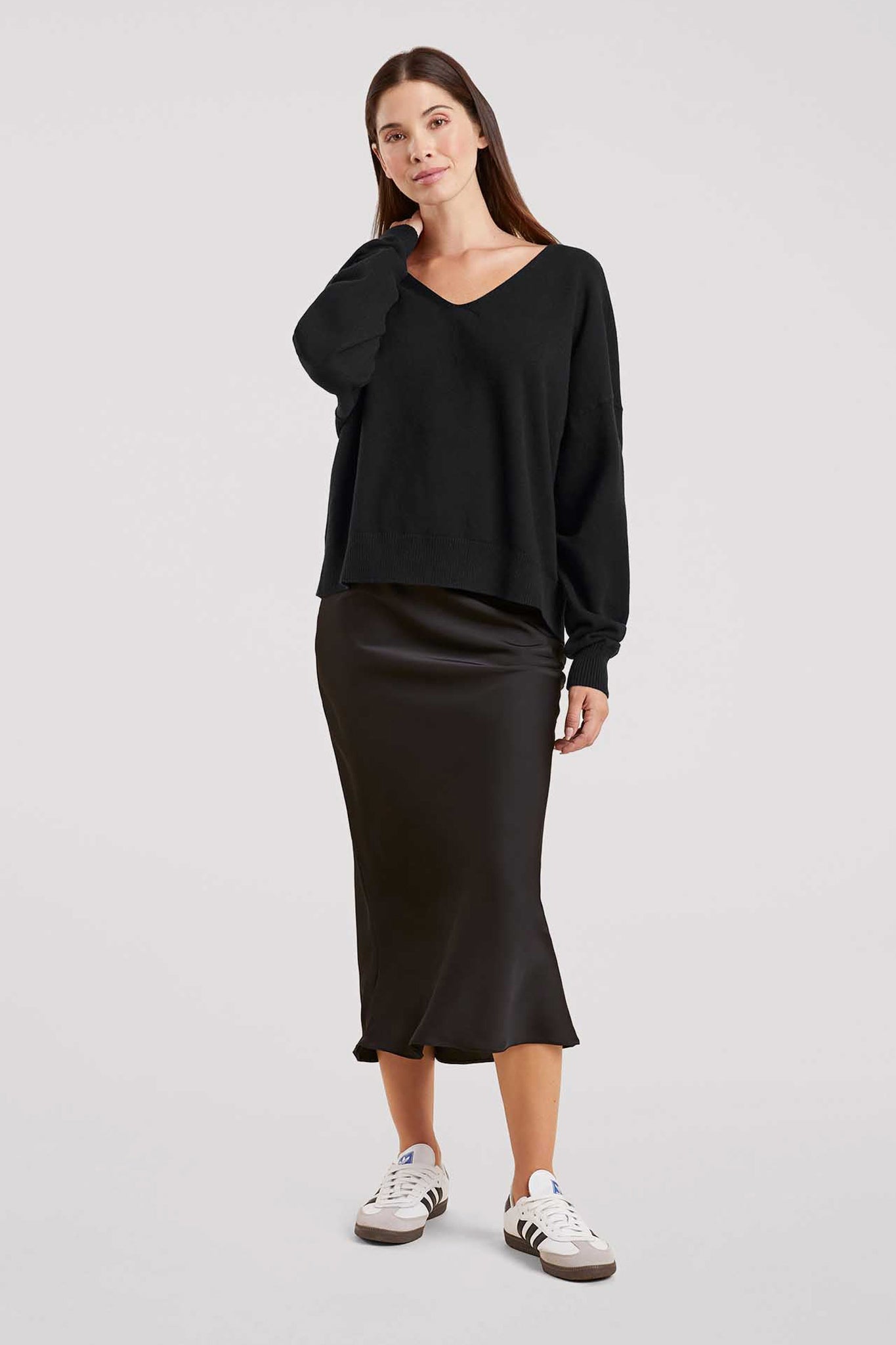 Luxe Knit V-Neck Sweater