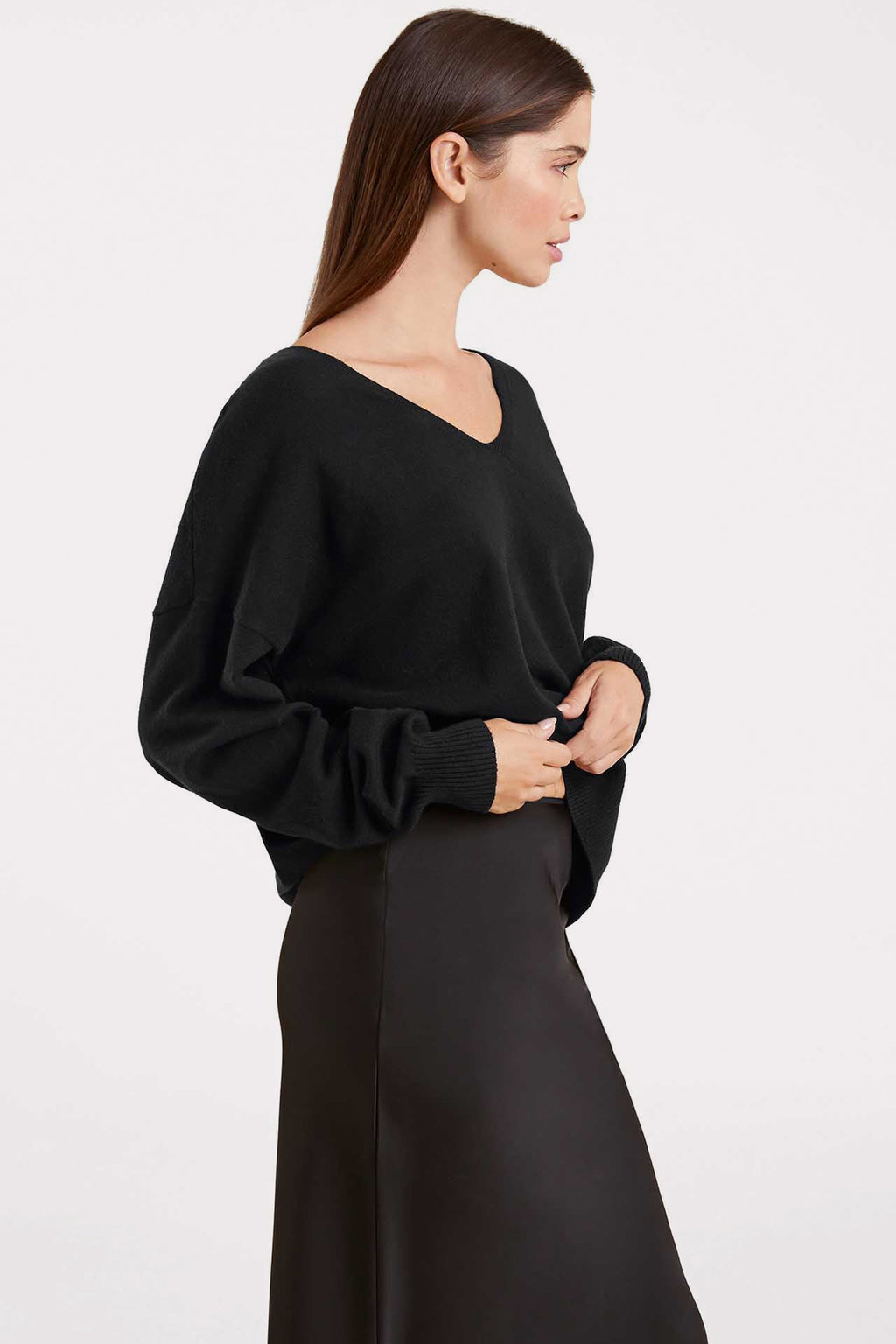 Luxe Knit V-Neck Sweater