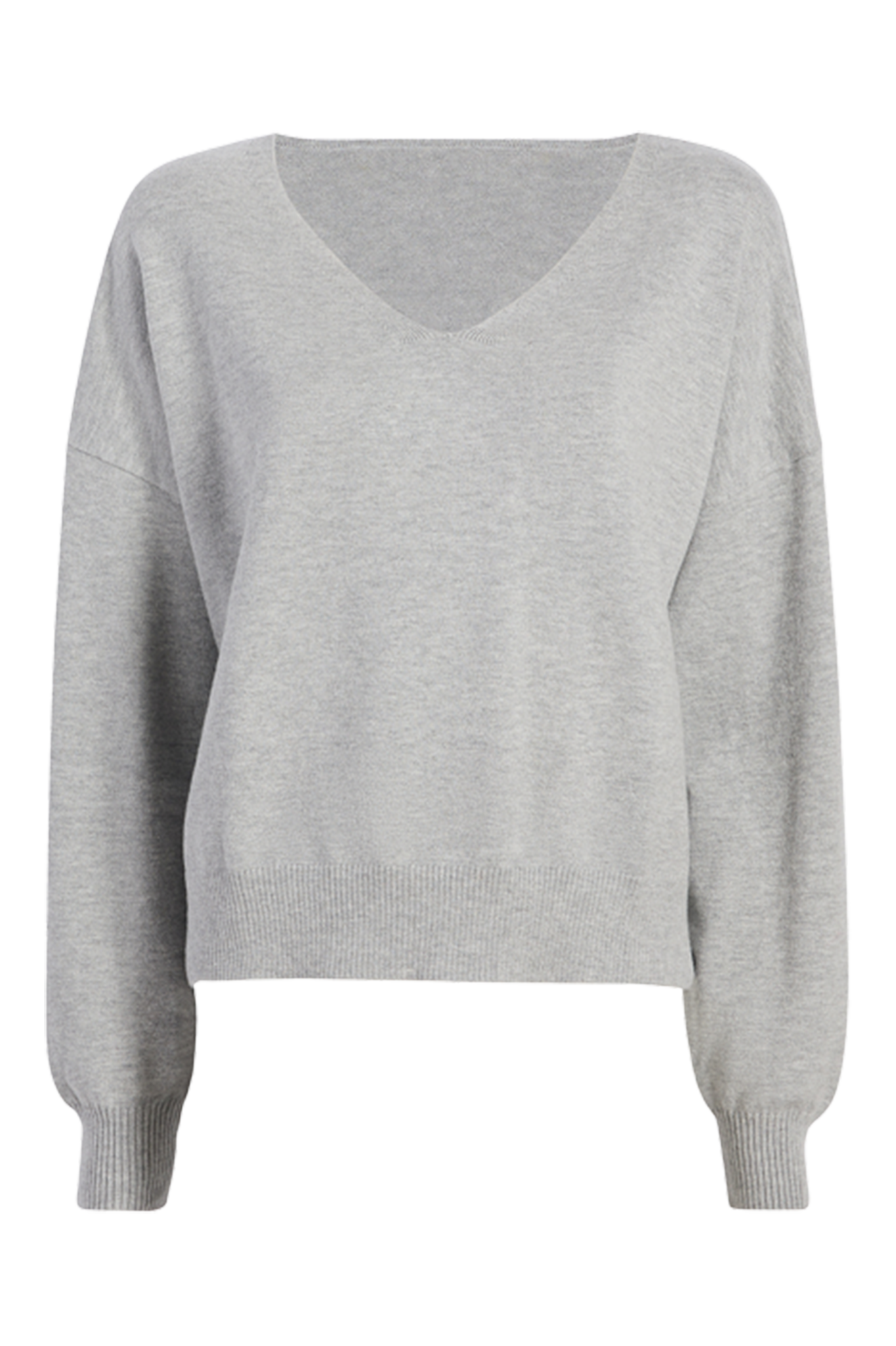 ☆新品未使用☆gypsohila V Neck Sweat Lightgray Luxe Knit V-Neck Sweater | Heather Grey