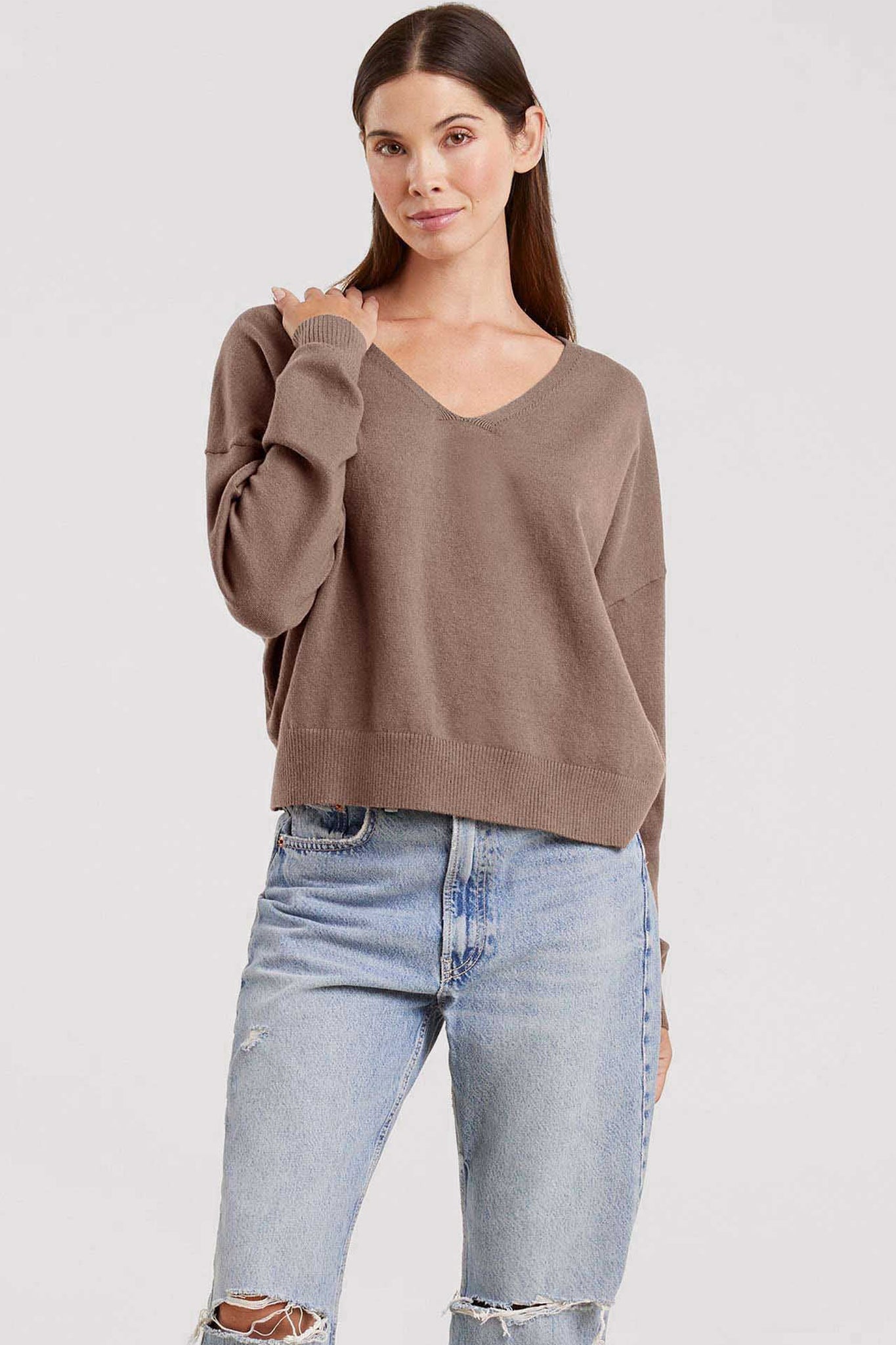Luxe Knit V-Neck Sweater