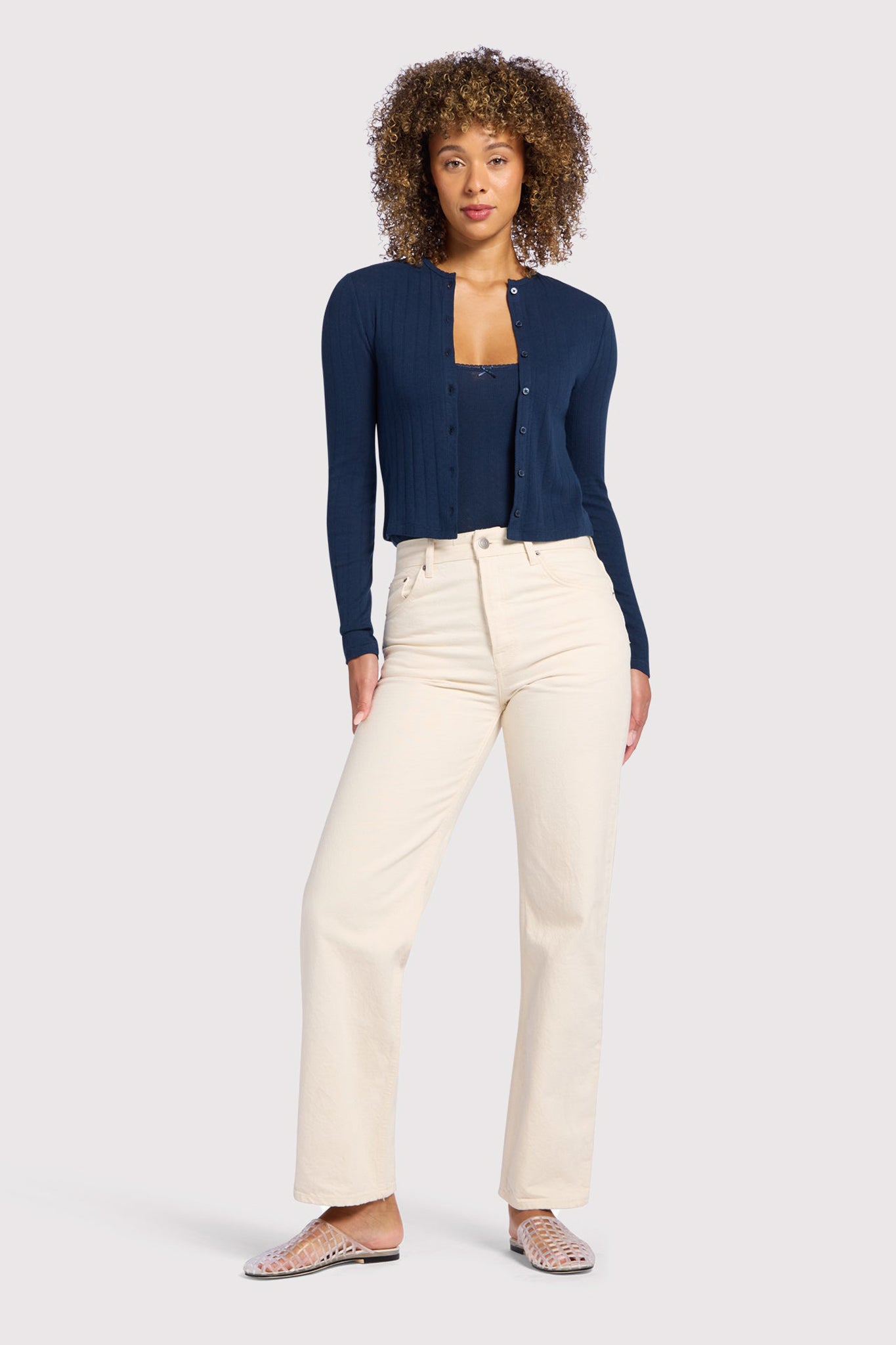 Pointelle Cardigan