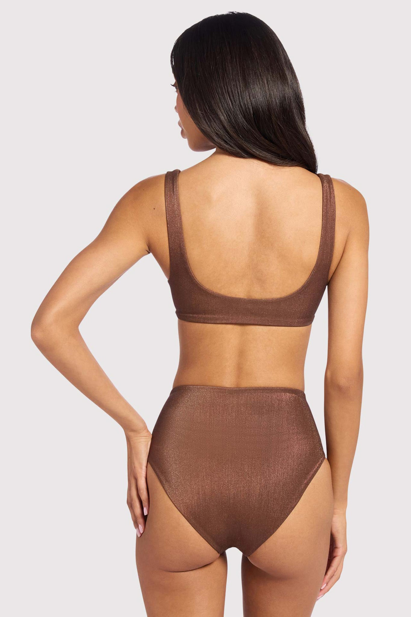 Shimmer Plunge Bikini Top