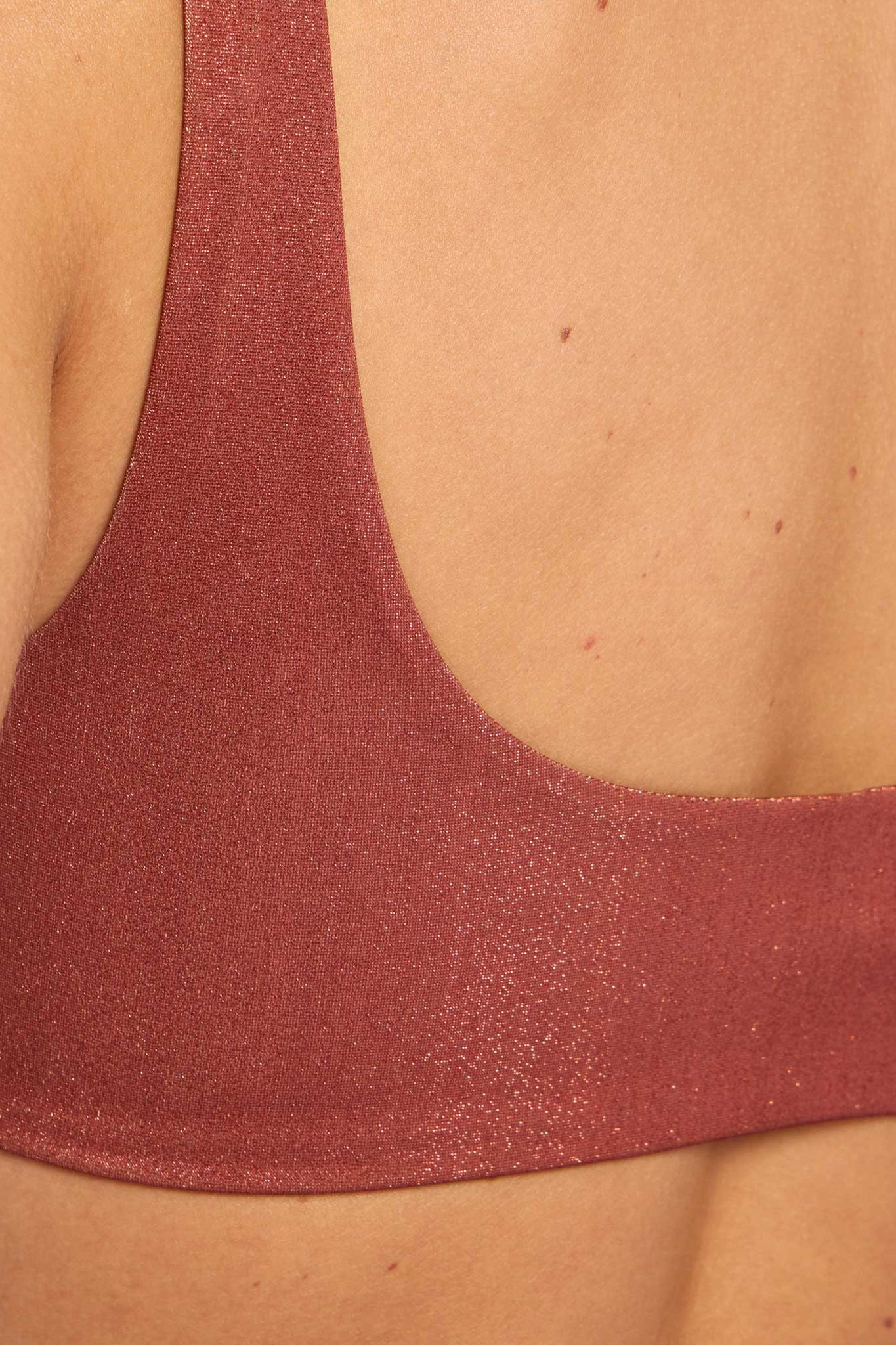 Shimmer Plunge Bikini Top