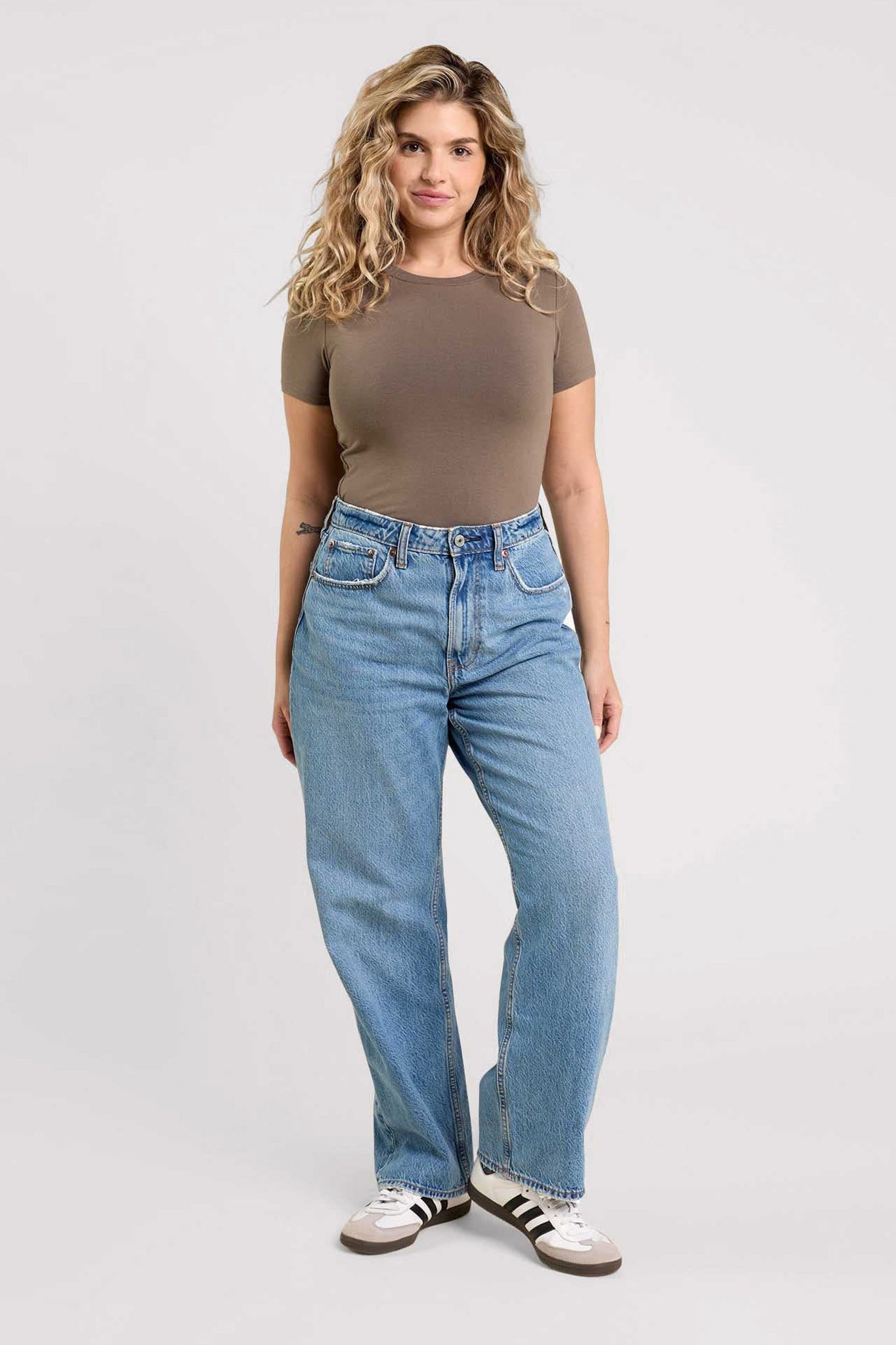 Cotton Stretch Short Sleeve Crewneck Bodysuit