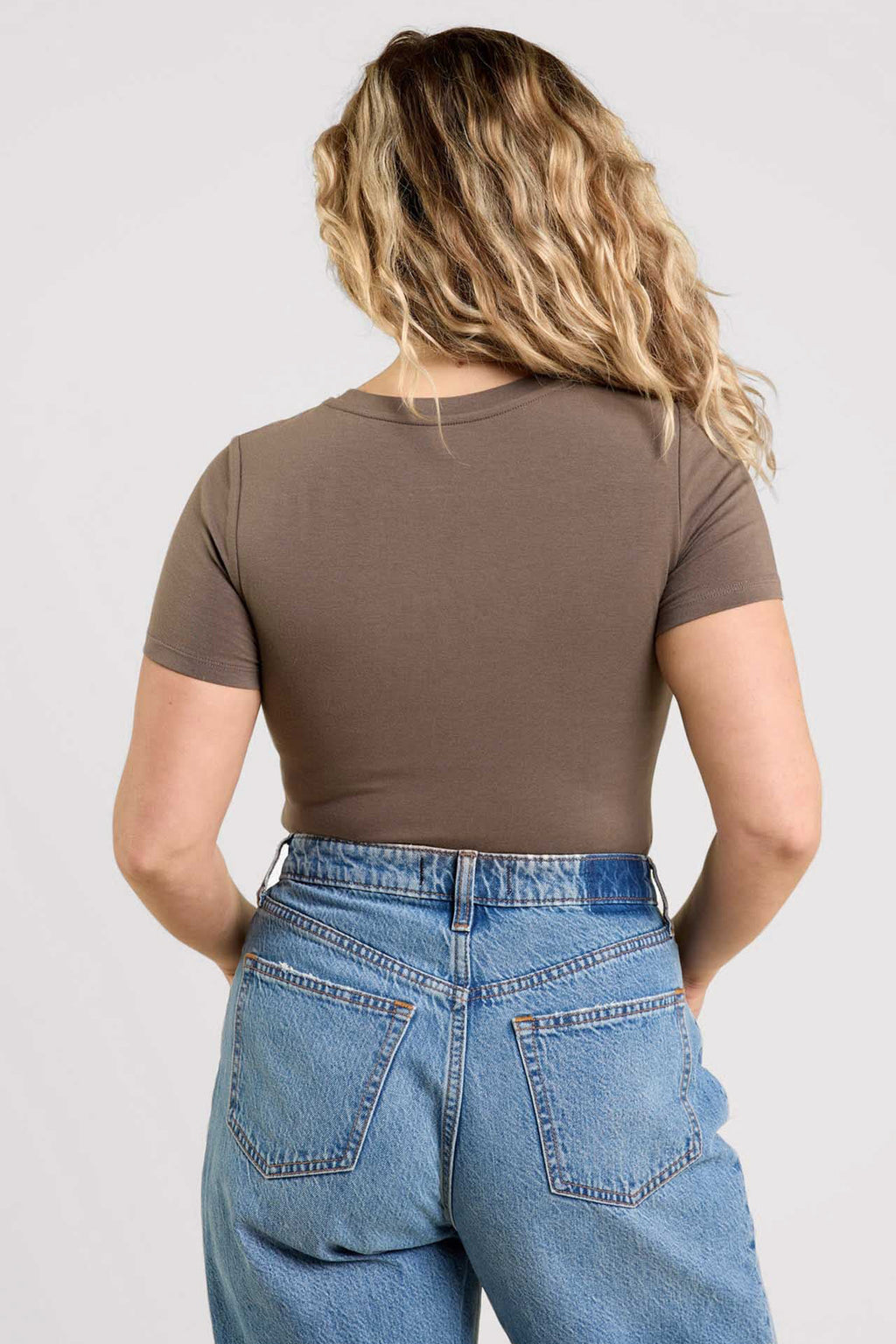 Cotton Stretch Short Sleeve Crewneck Bodysuit