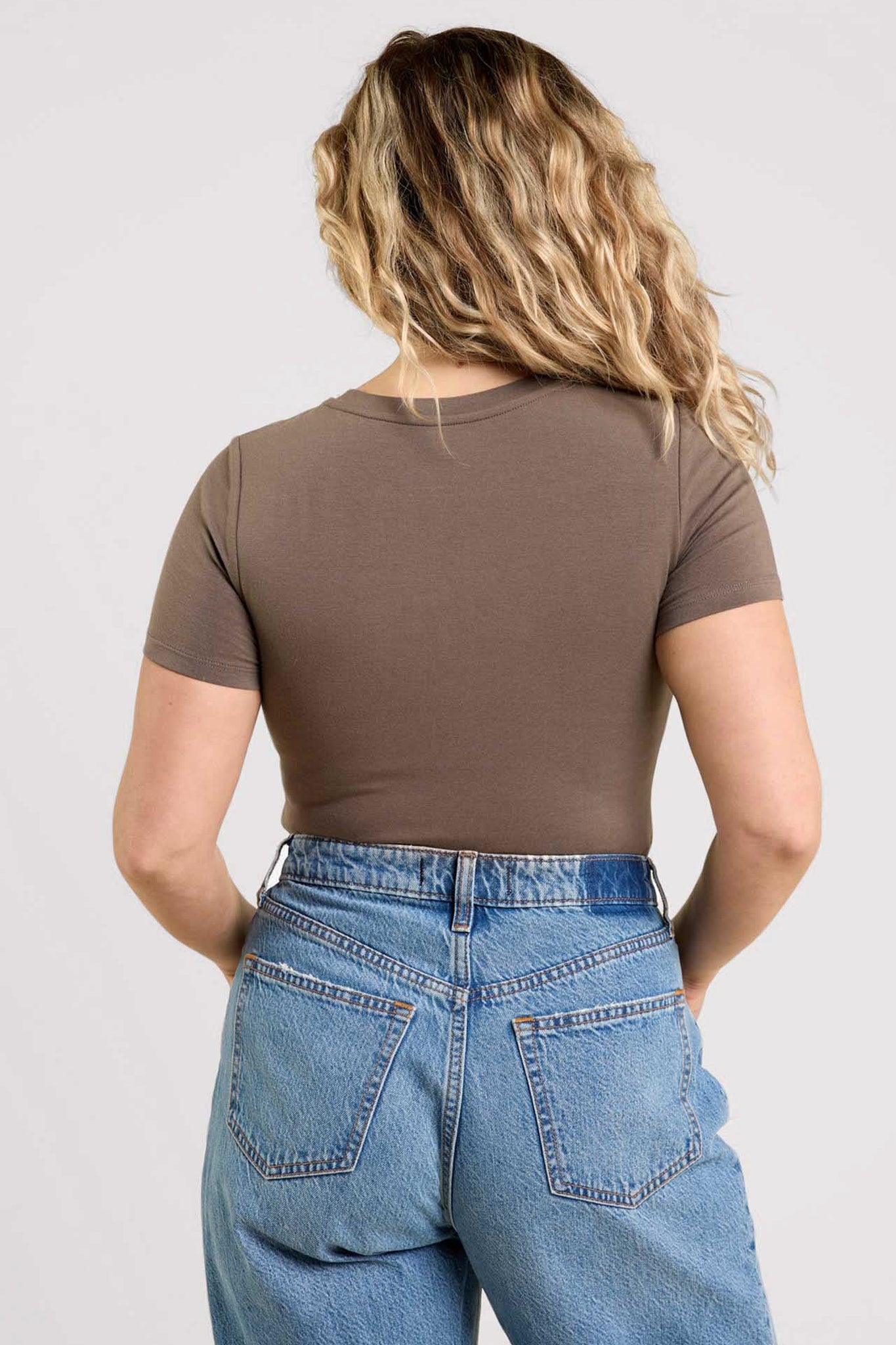 Cotton Stretch Short Sleeve Crewneck Bodysuit