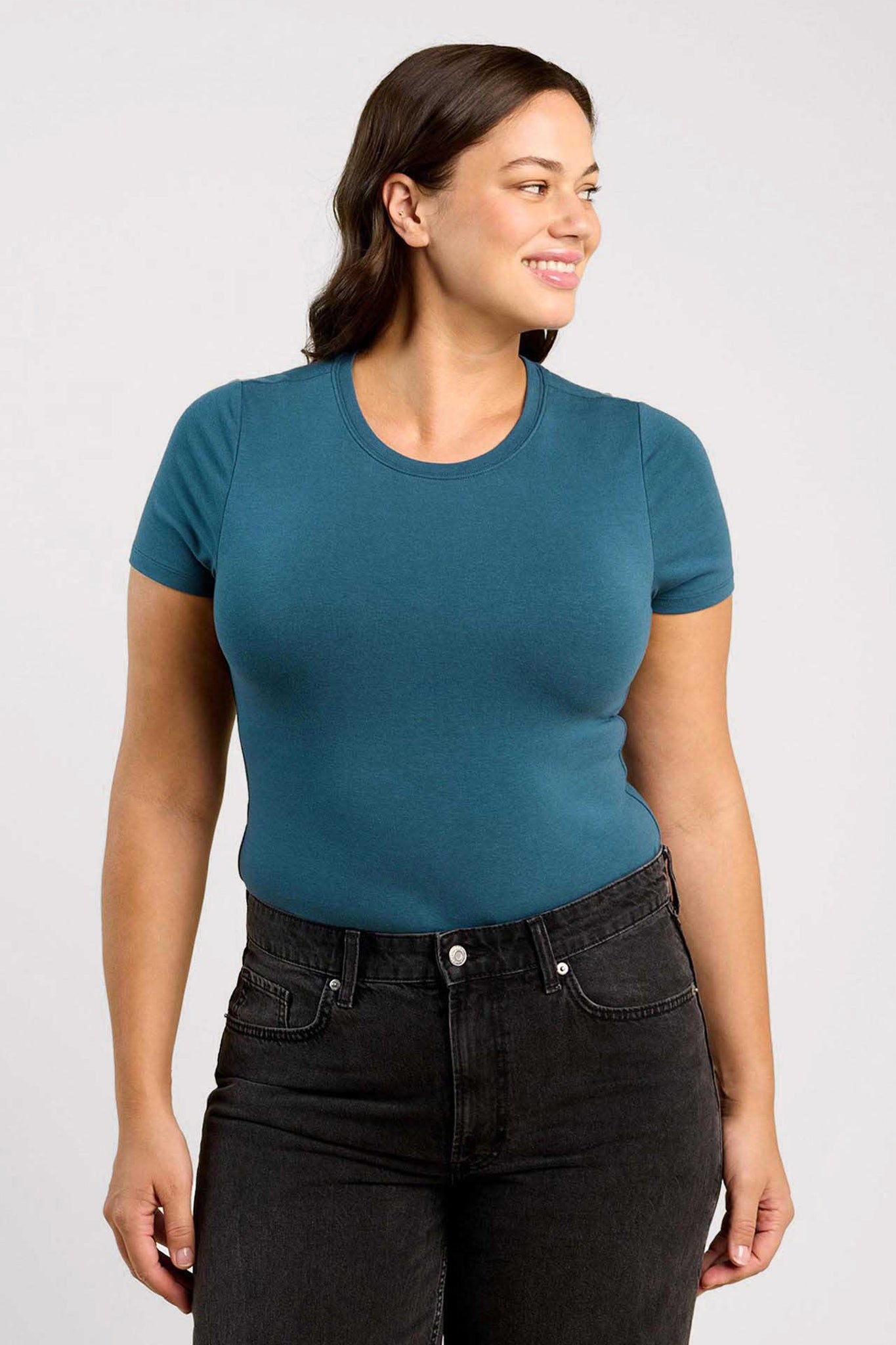 nuuds short sleeve bodysuit, women’s bodysuit, bodysuit women, everyday fitted top