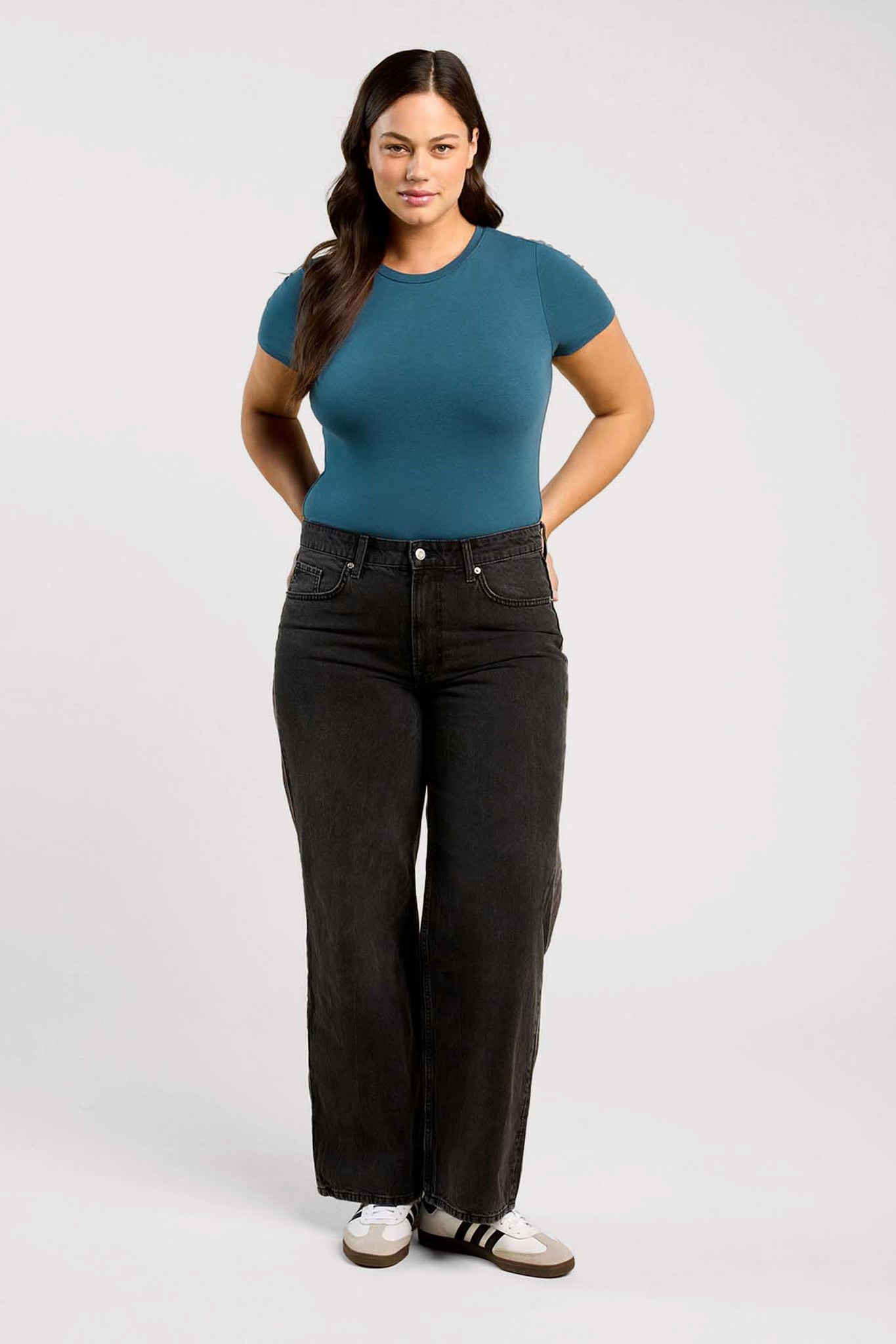 Cotton Stretch Short Sleeve Crewneck Bodysuit