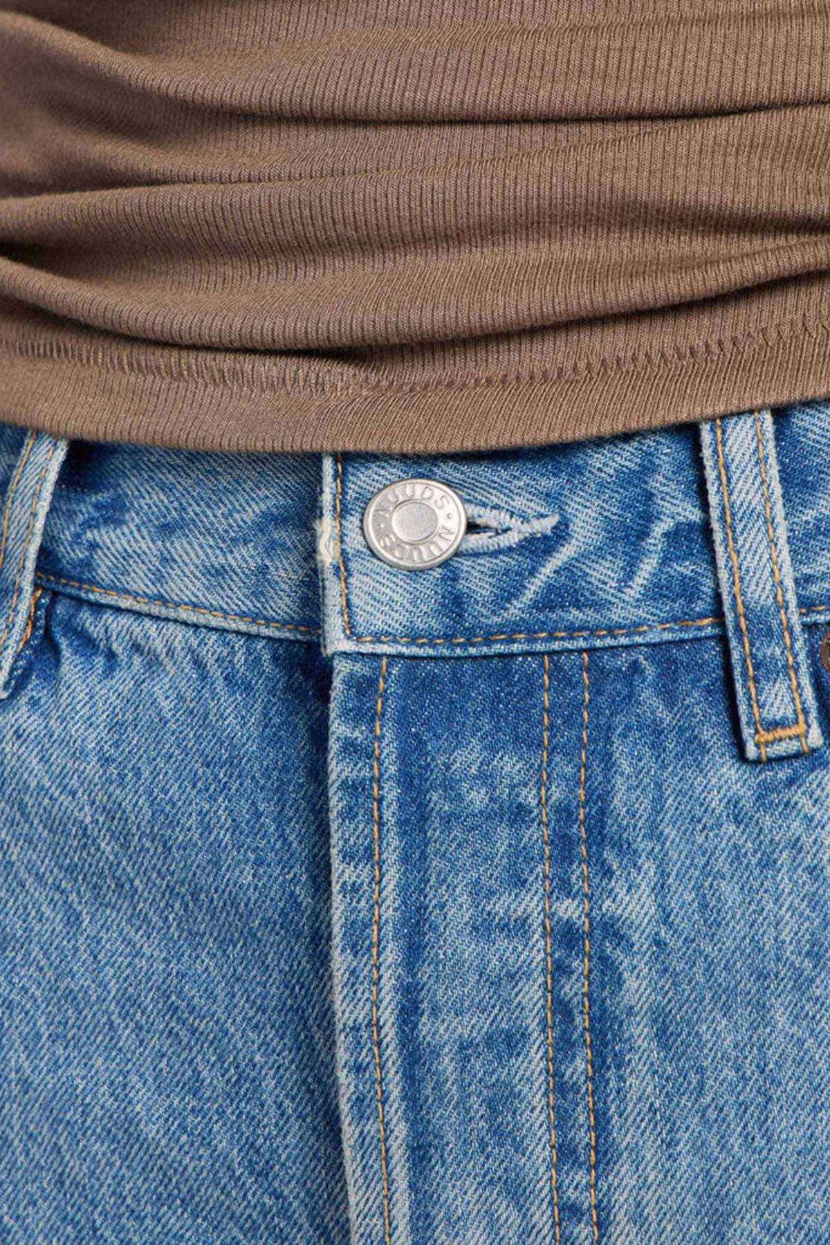 Color:Addison | nuuds a-line vintage cut-off denim shorts high waist bottoms for women