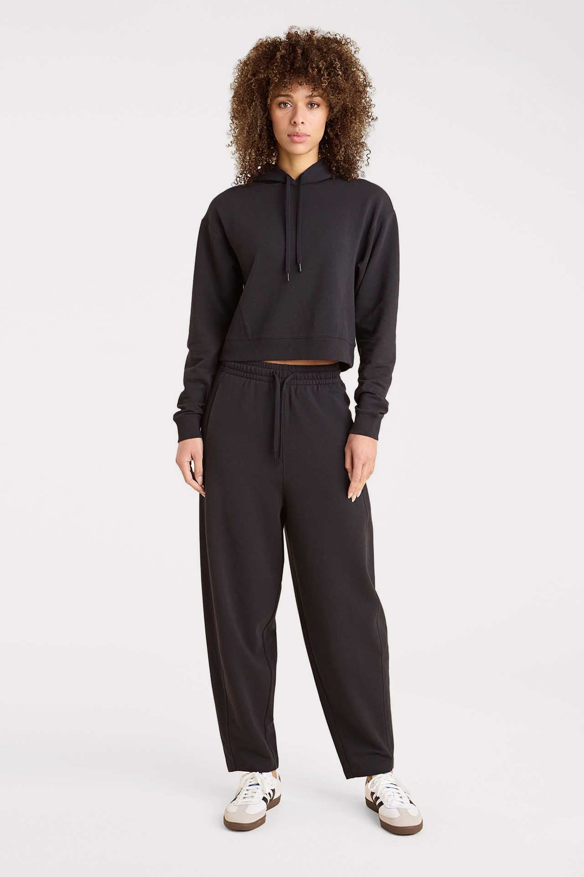 Color:Black | nuuds cloudtech boyfriend pant wide leg sweatpants casual pants for women comfort women pants