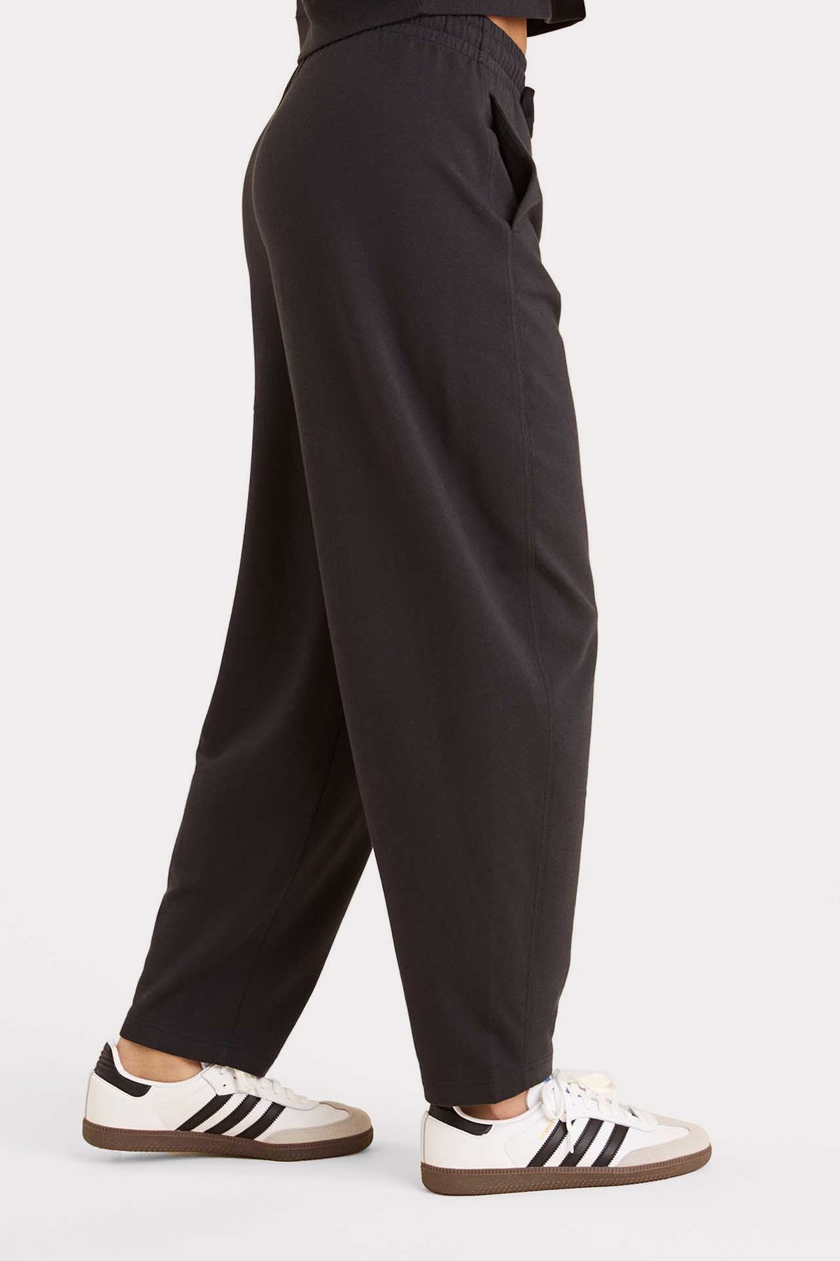 Color:Black | nuuds cloudtech boyfriend pant wide leg sweatpants casual pants for women comfort women pants